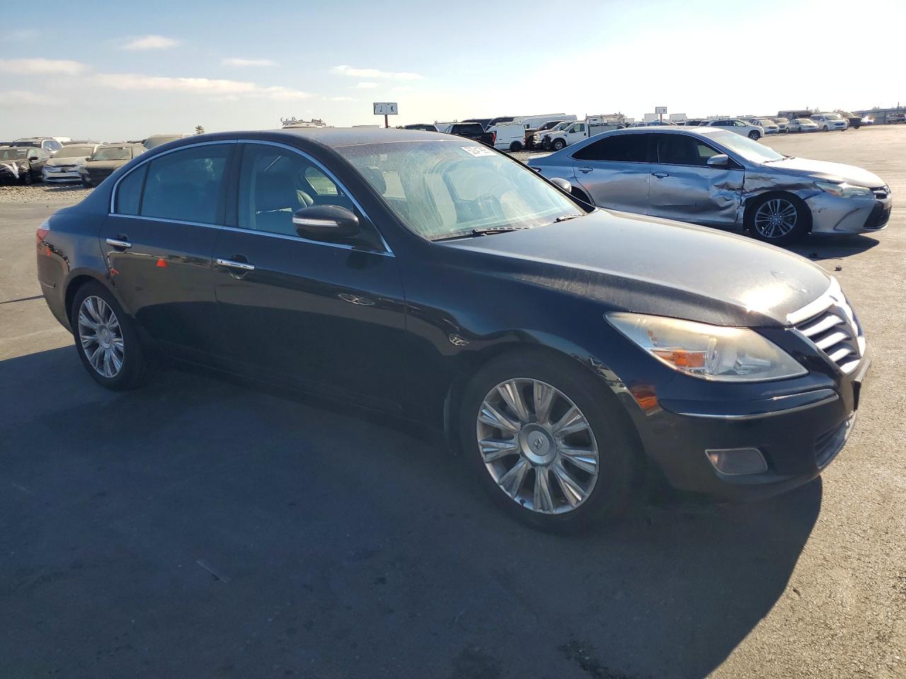 2009 Hyundai Genesis 3.8l Black vin: KMHGC46E69U030251