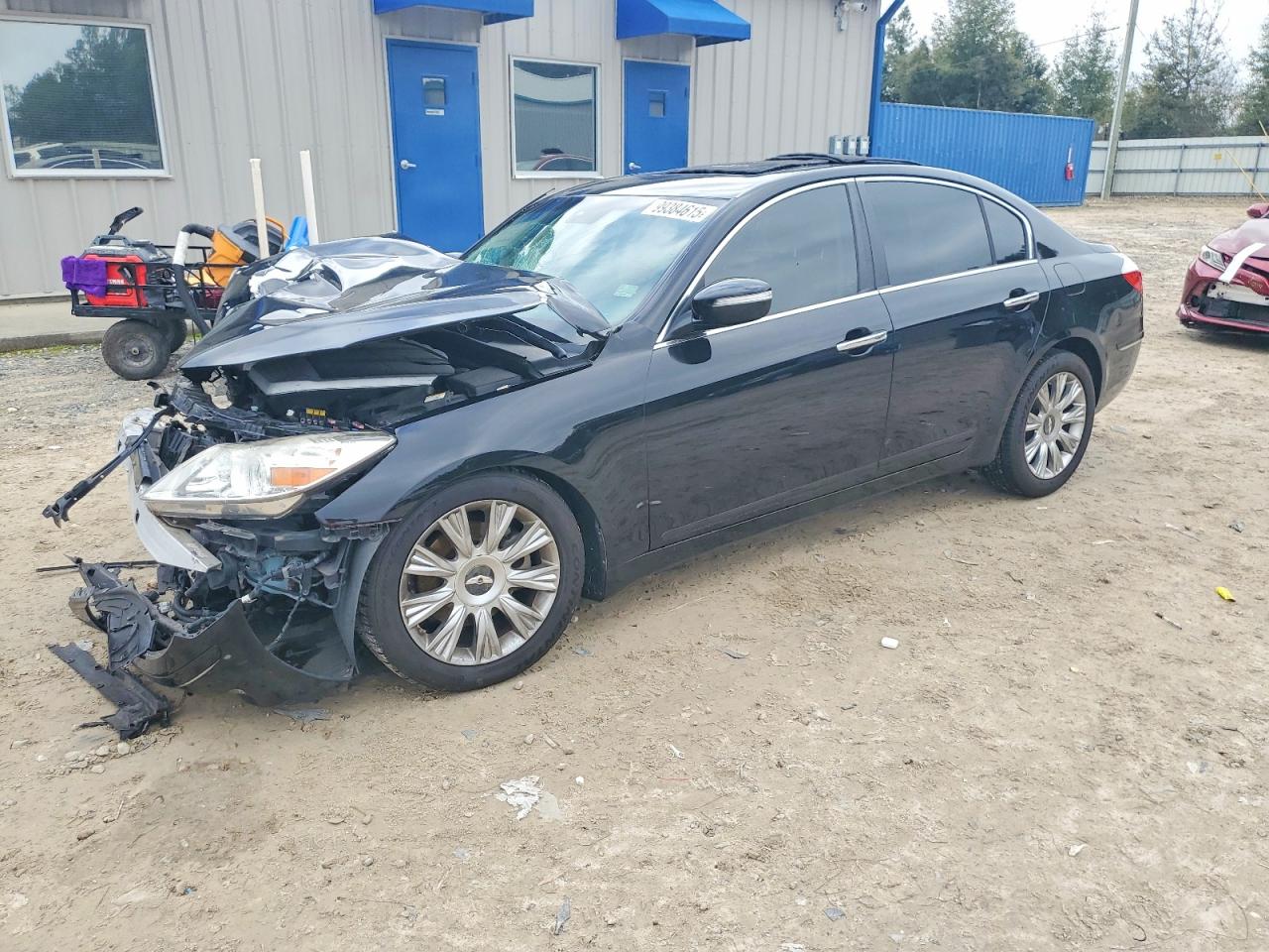 2009 Hyundai Genesis 3.8l Черный vin: KMHGC46E69U062598
