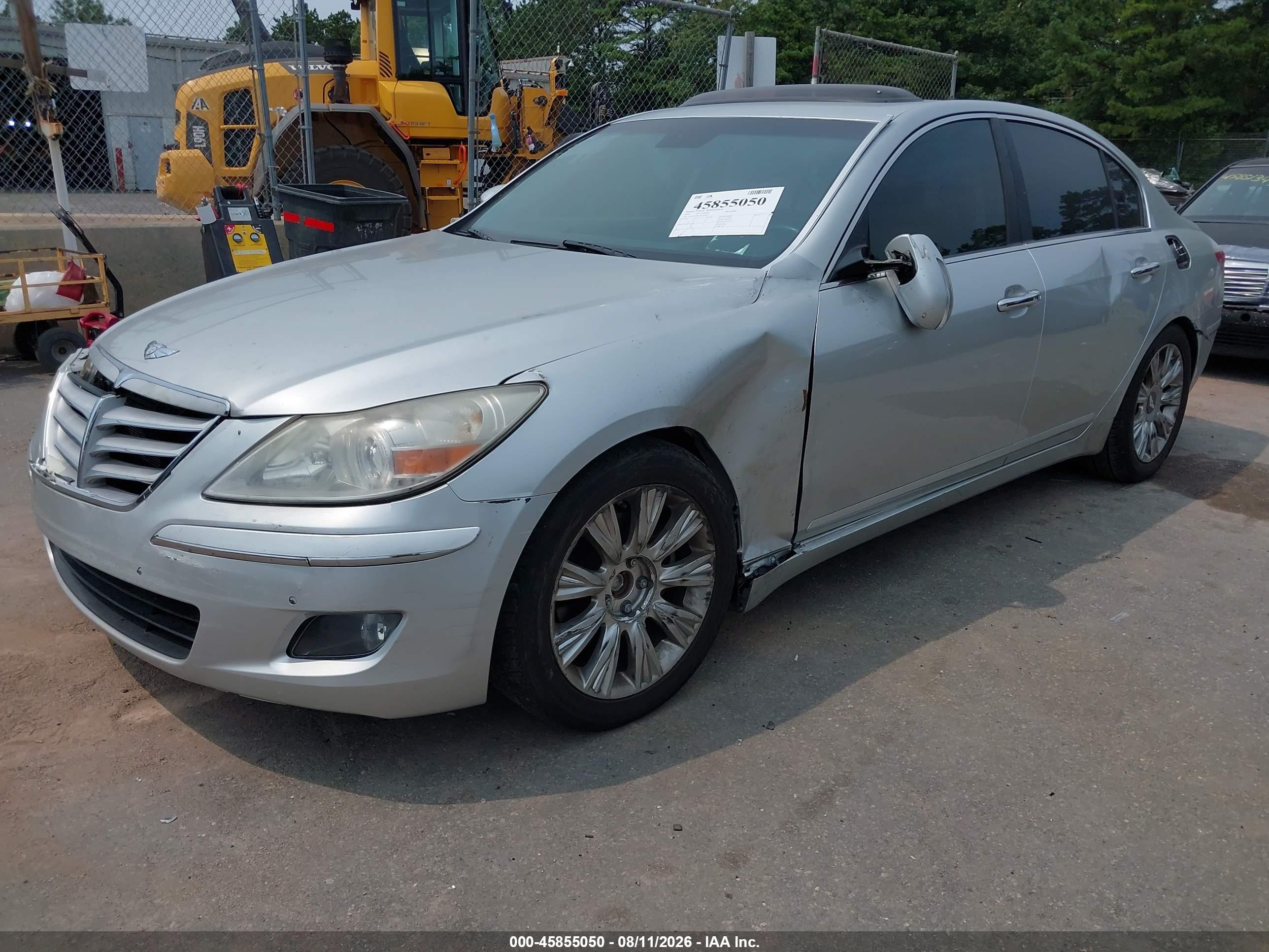 2009 Hyundai Genesis 3.8 Gray vin: KMHGC46E99U025951
