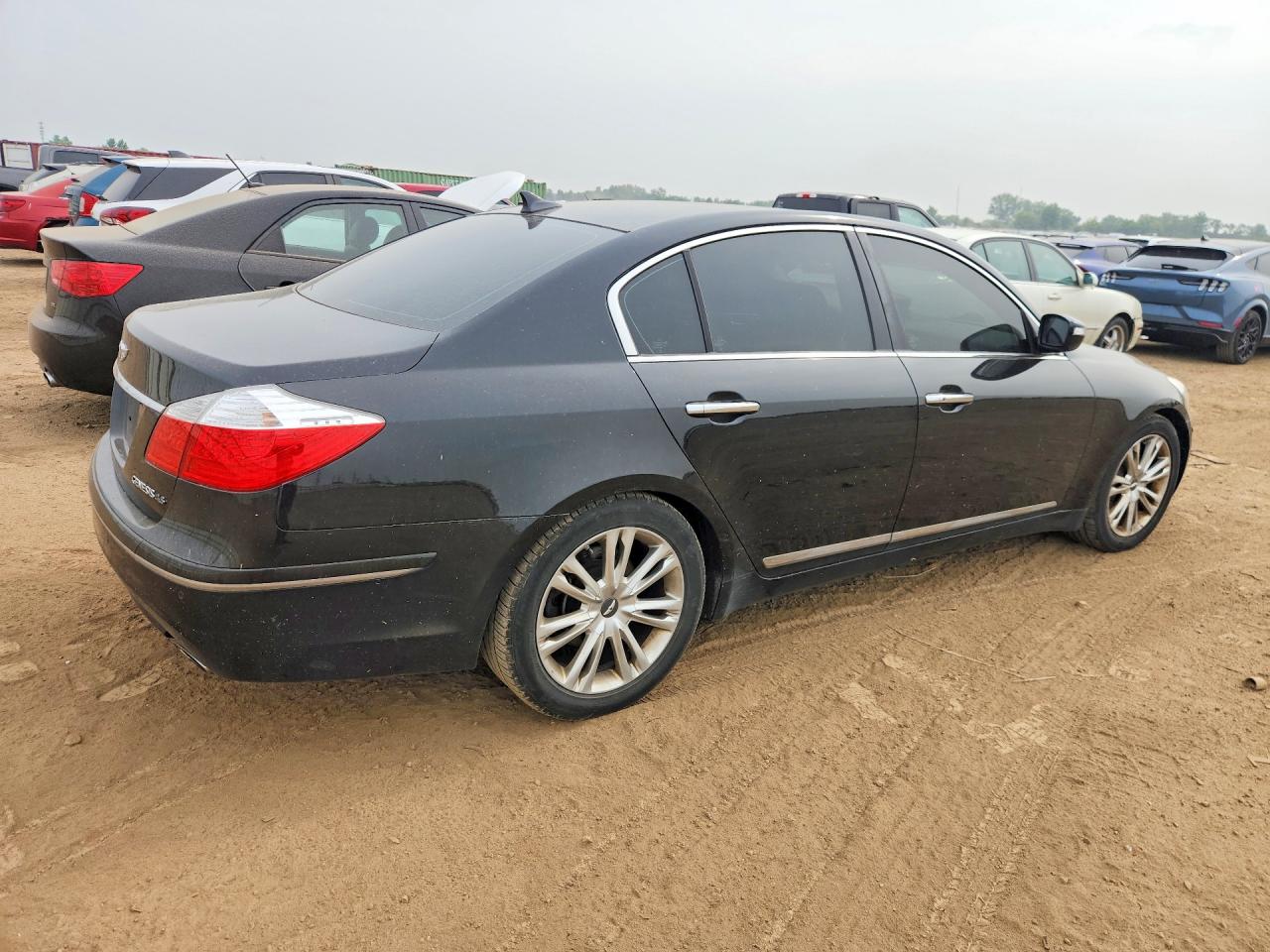2009 Hyundai Genesis 4.6l Black vin: KMHGC46F09U055672