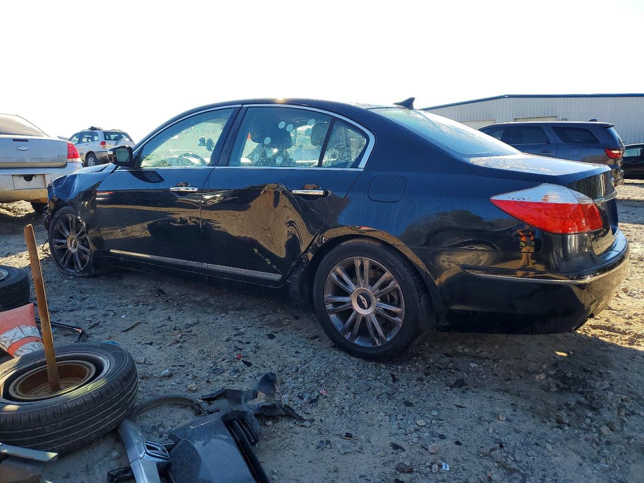 2009 Hyundai Genesis 4.6l V8 Black vin: KMHGC46F29U063417