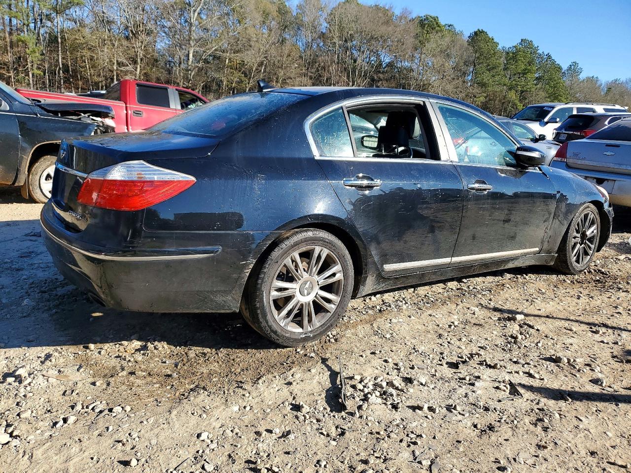 2009 Hyundai Genesis 4.6l V8 Black vin: KMHGC46F29U063417