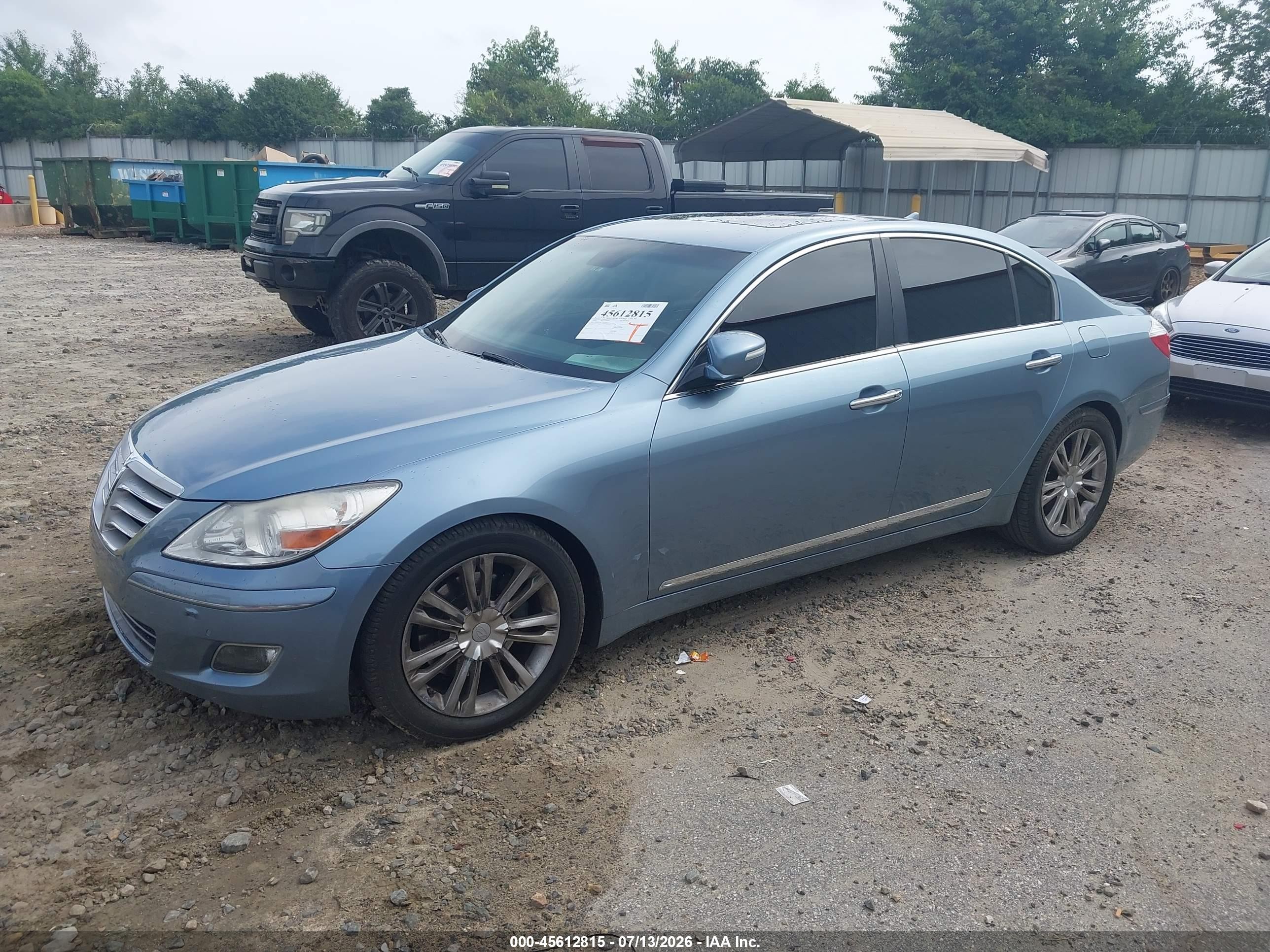 2009 Hyundai Genesis 4.6 Light Blue vin: KMHGC46F59U058521