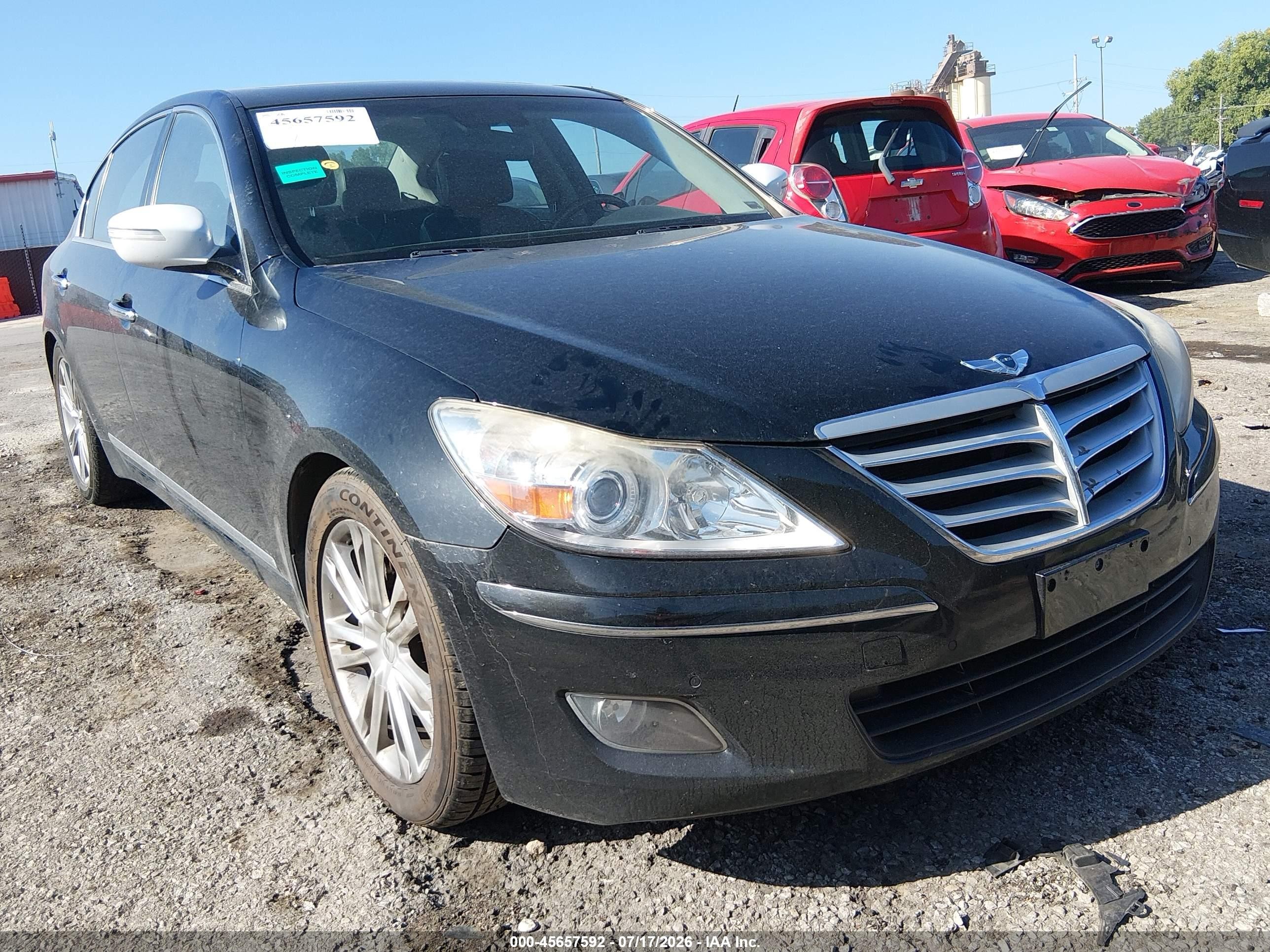 2009 Hyundai Genesis 4.6 Black vin: KMHGC46F69U041579