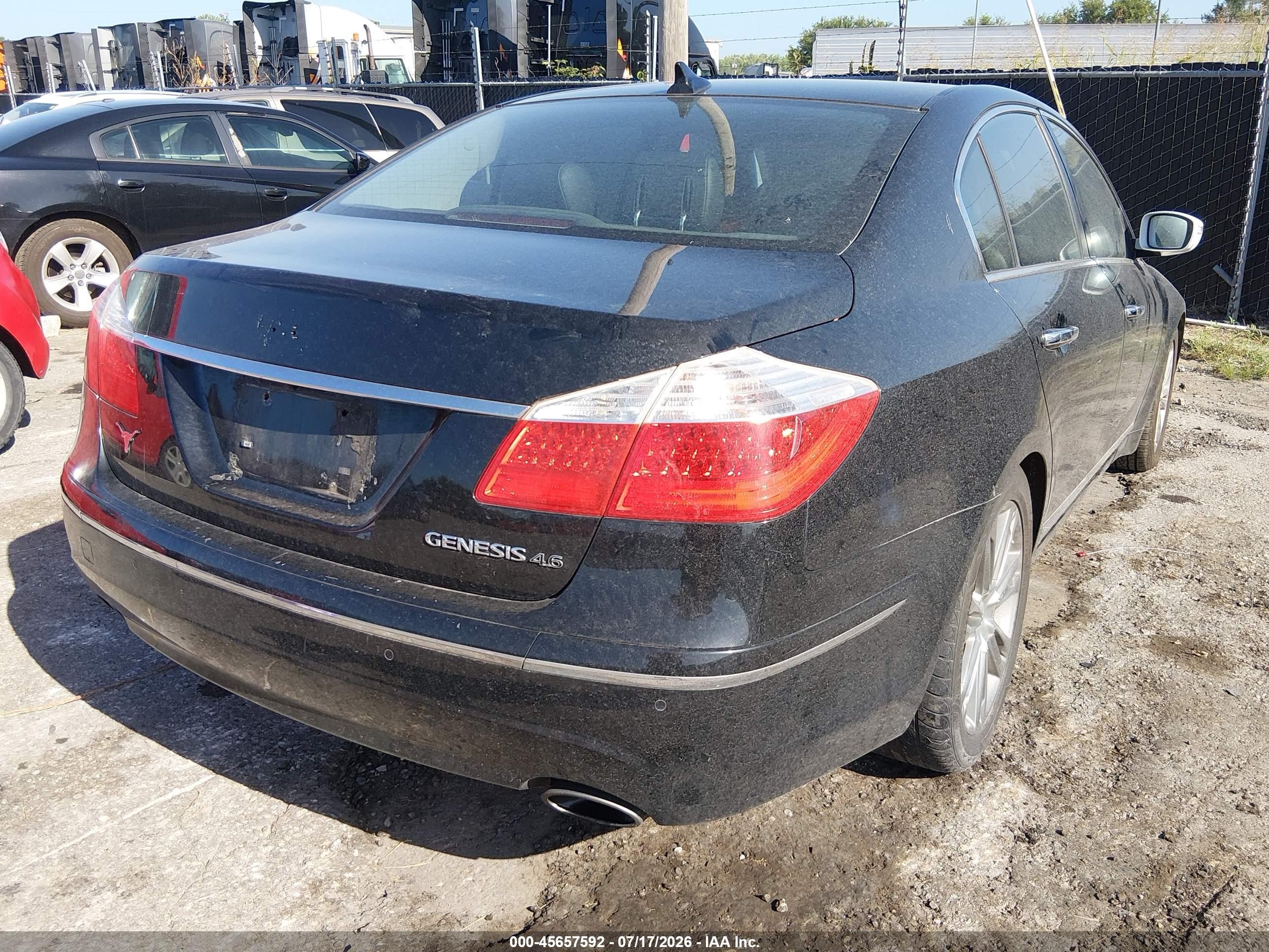 2009 Hyundai Genesis 4.6 Черный vin: KMHGC46F69U041579