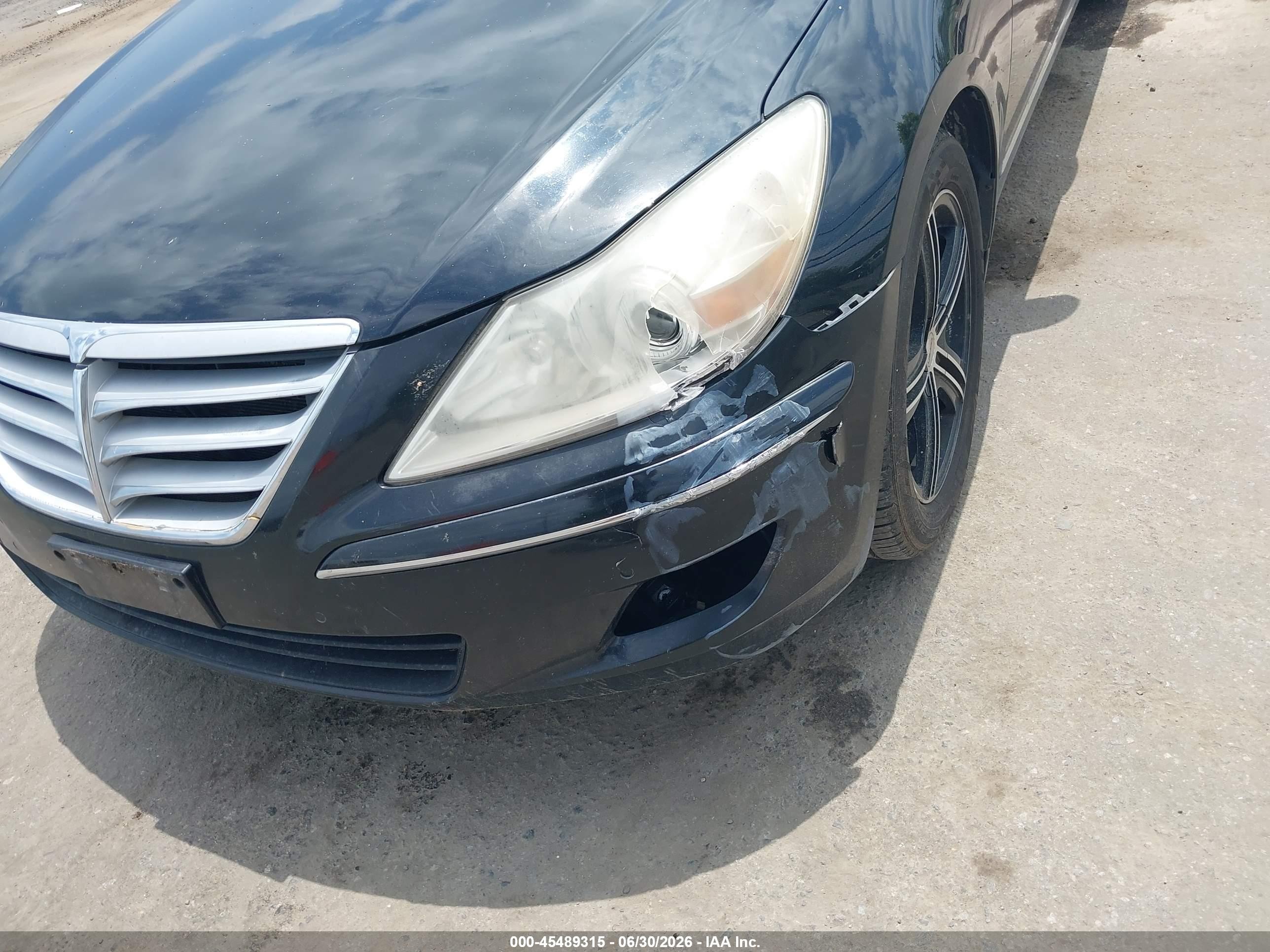 2009 Hyundai Genesis 4.6 Черный vin: KMHGC46F79U050677