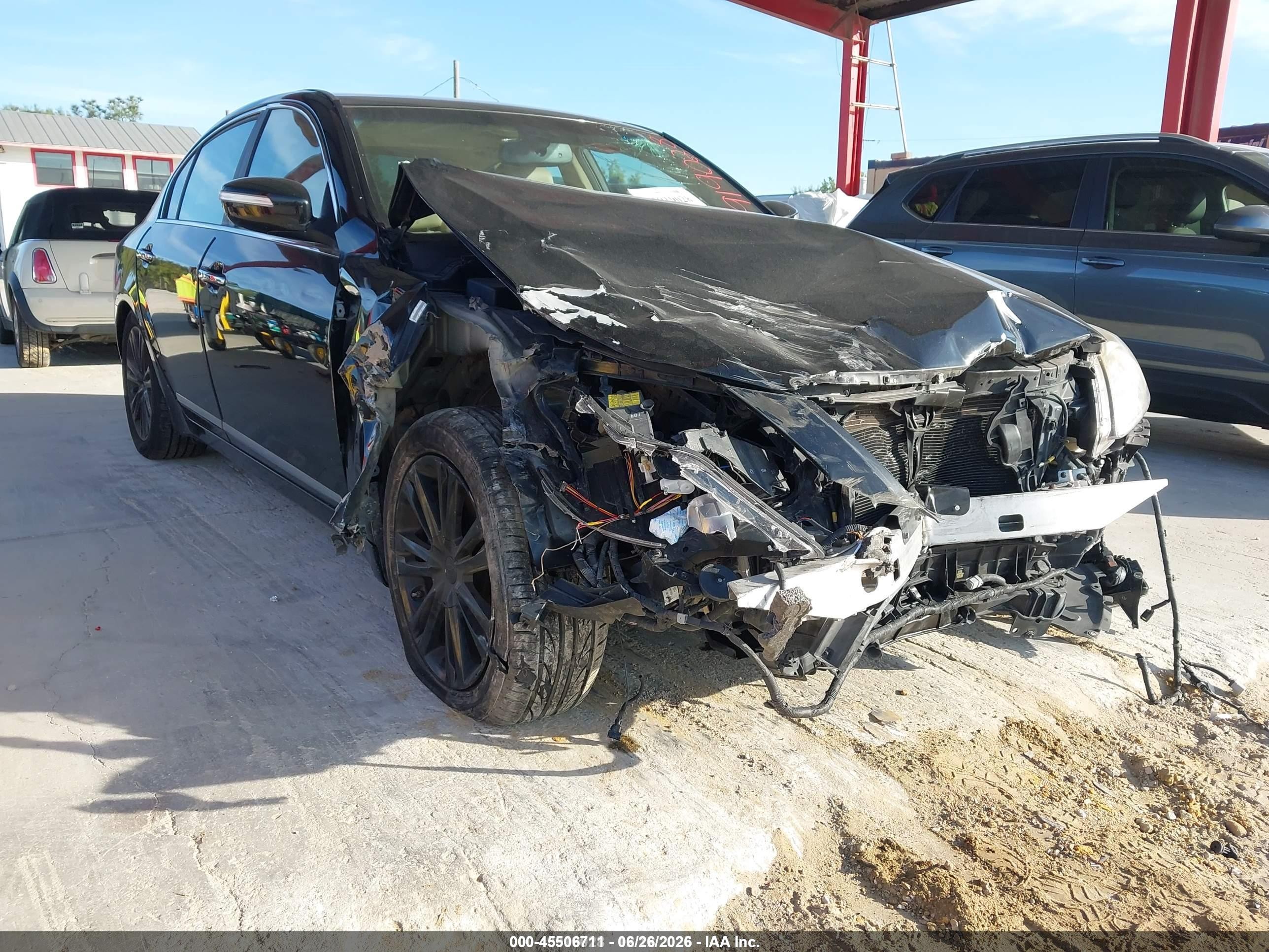 2009 Hyundai Genesis 4.6 Black vin: KMHGC46F89U064992
