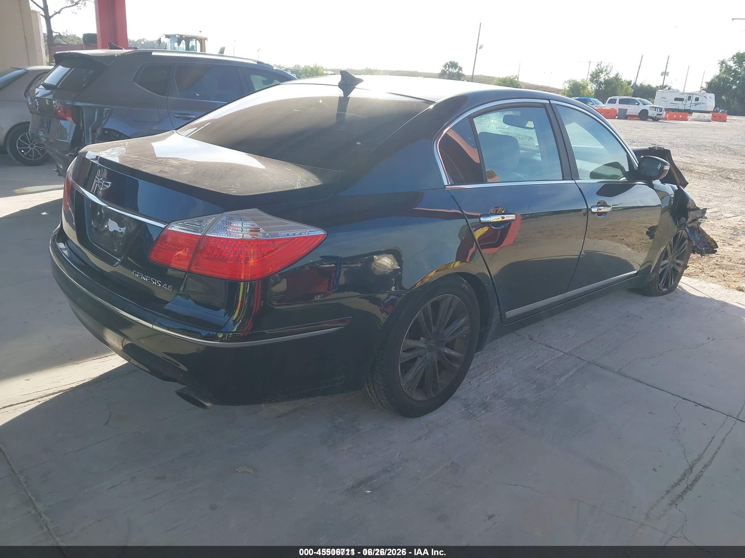 2009 Hyundai Genesis 4.6 Black vin: KMHGC46F89U064992