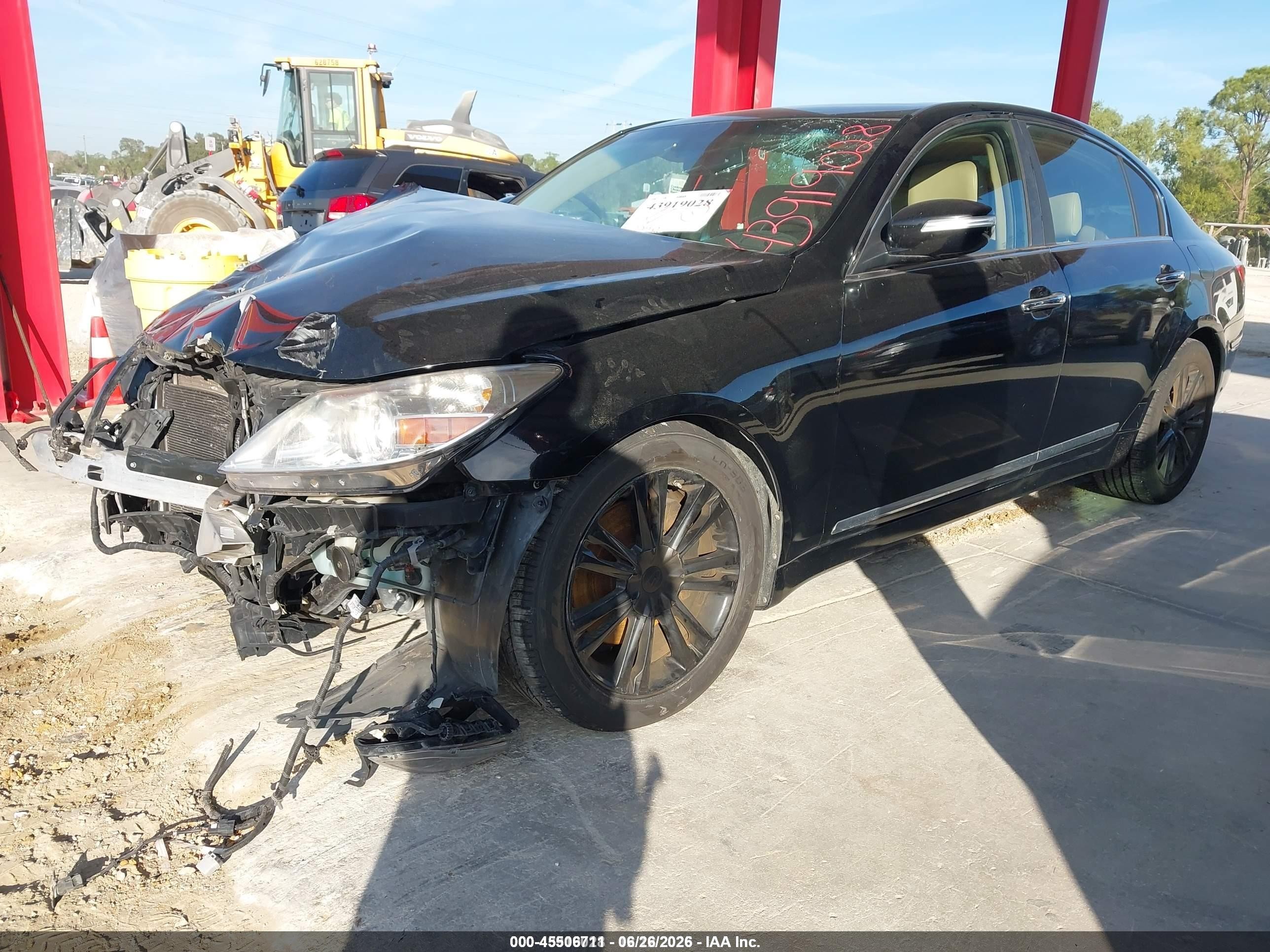 2009 Hyundai Genesis 4.6 Black vin: KMHGC46F89U064992
