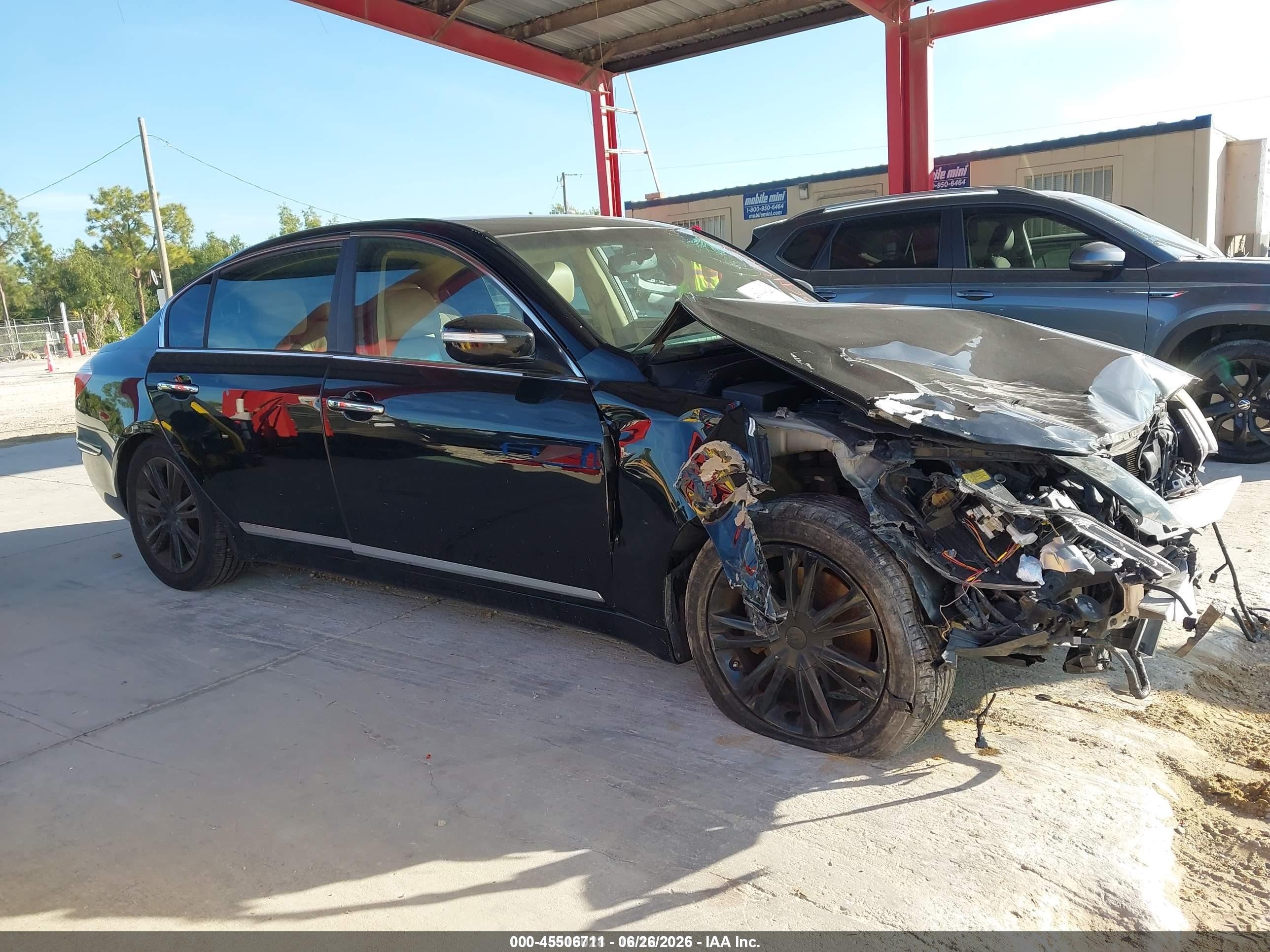 2009 Hyundai Genesis 4.6 Black vin: KMHGC46F89U064992