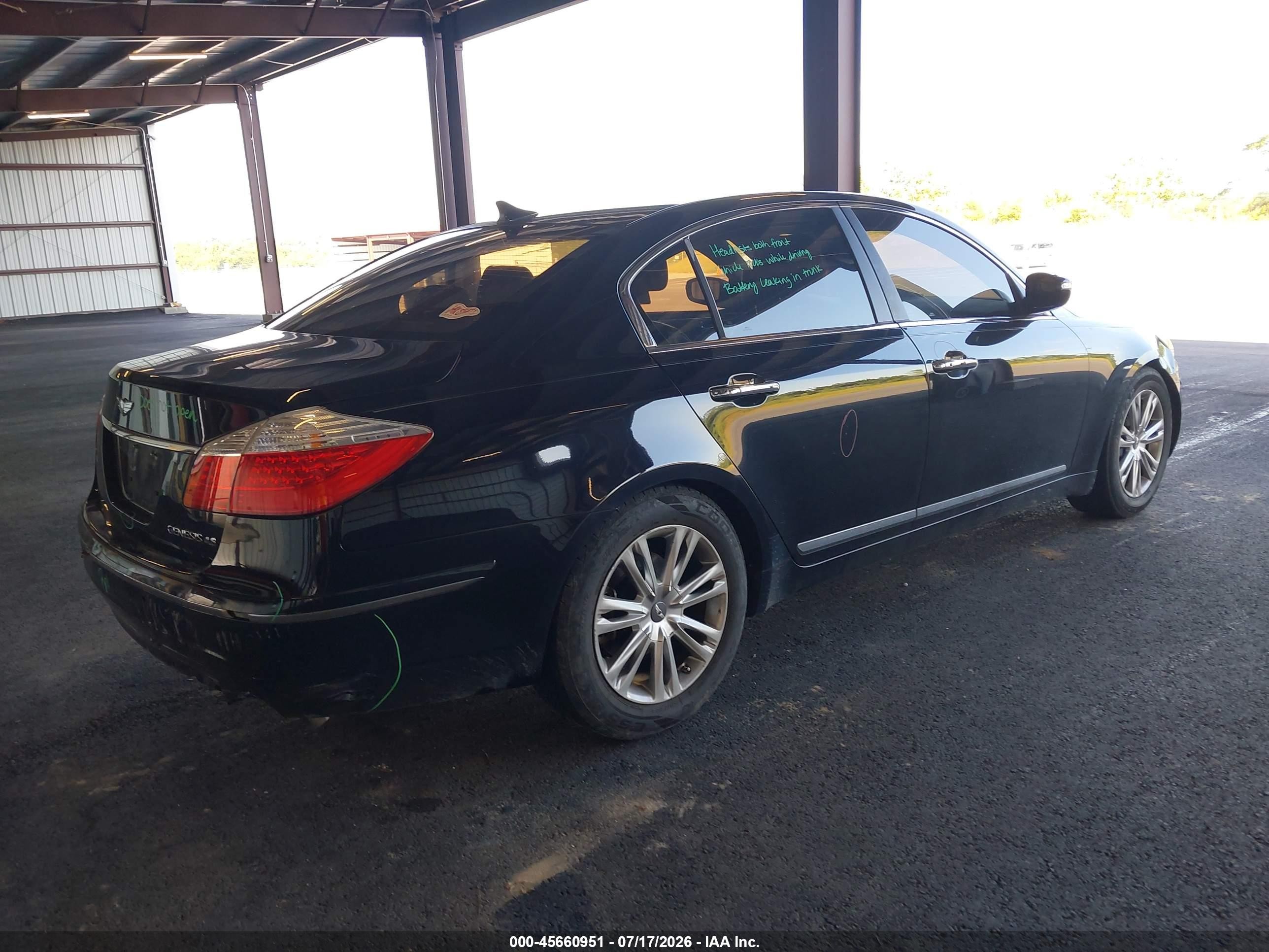 2009 Hyundai Genesis 4.6 Black vin: KMHGC46FX9U055131