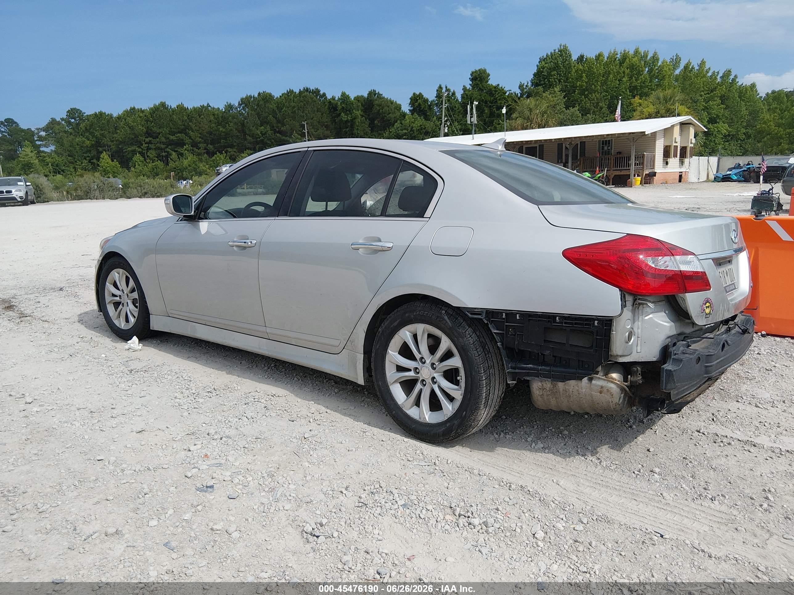 2012 Hyundai Genesis 3.8 Silver vin: KMHGC4DD0CU158311