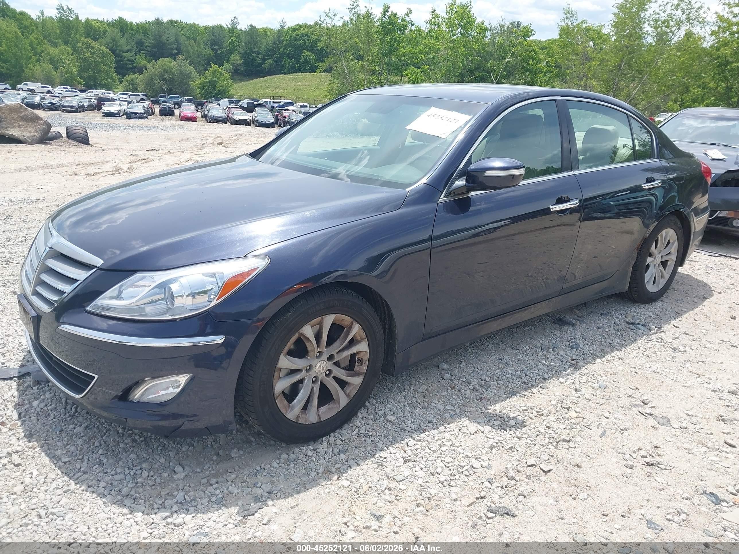 2012 Hyundai Genesis 3.8 Dark Blue vin: KMHGC4DD0CU162987