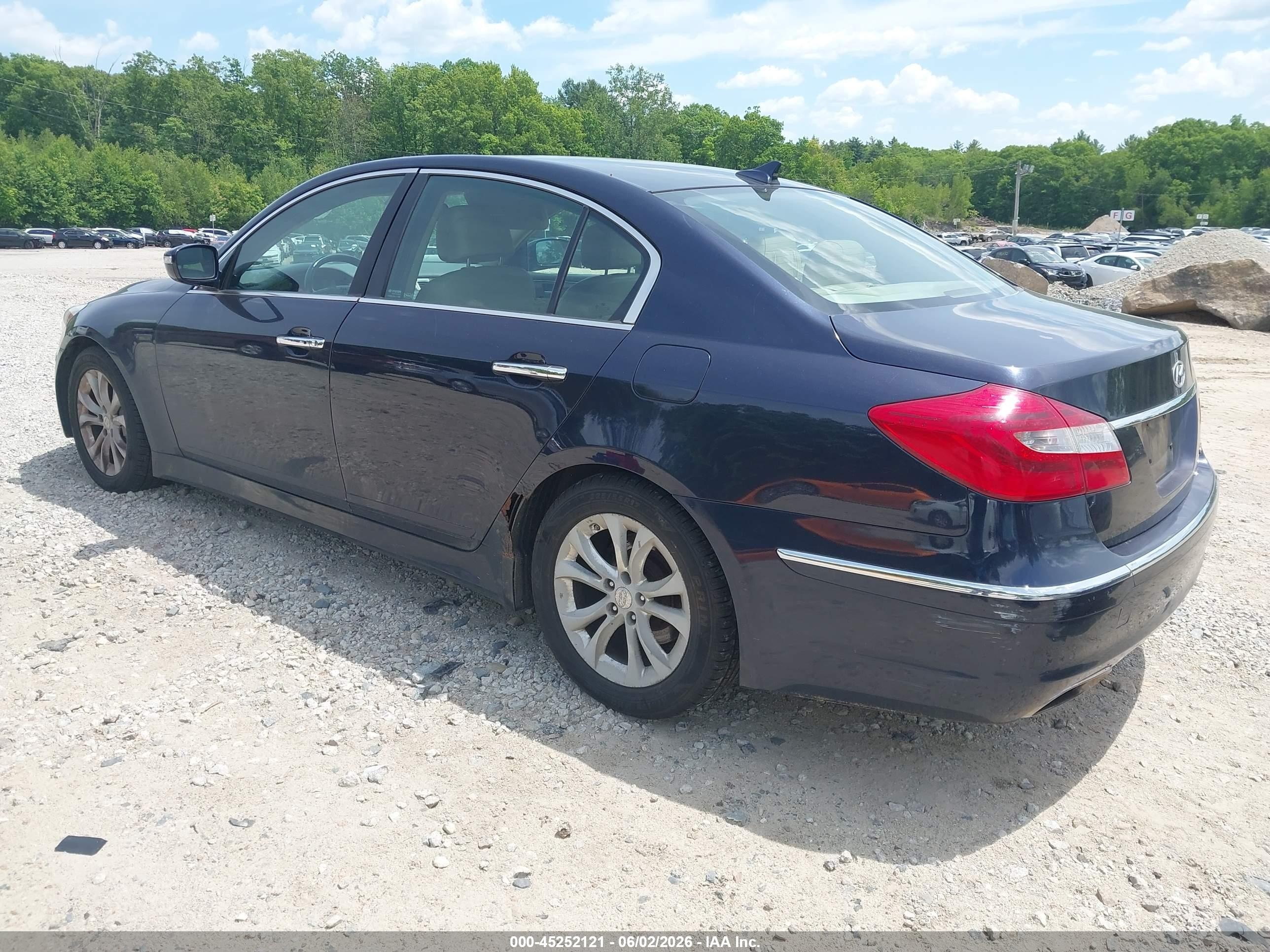 2012 Hyundai Genesis 3.8 Dark Blue vin: KMHGC4DD0CU162987