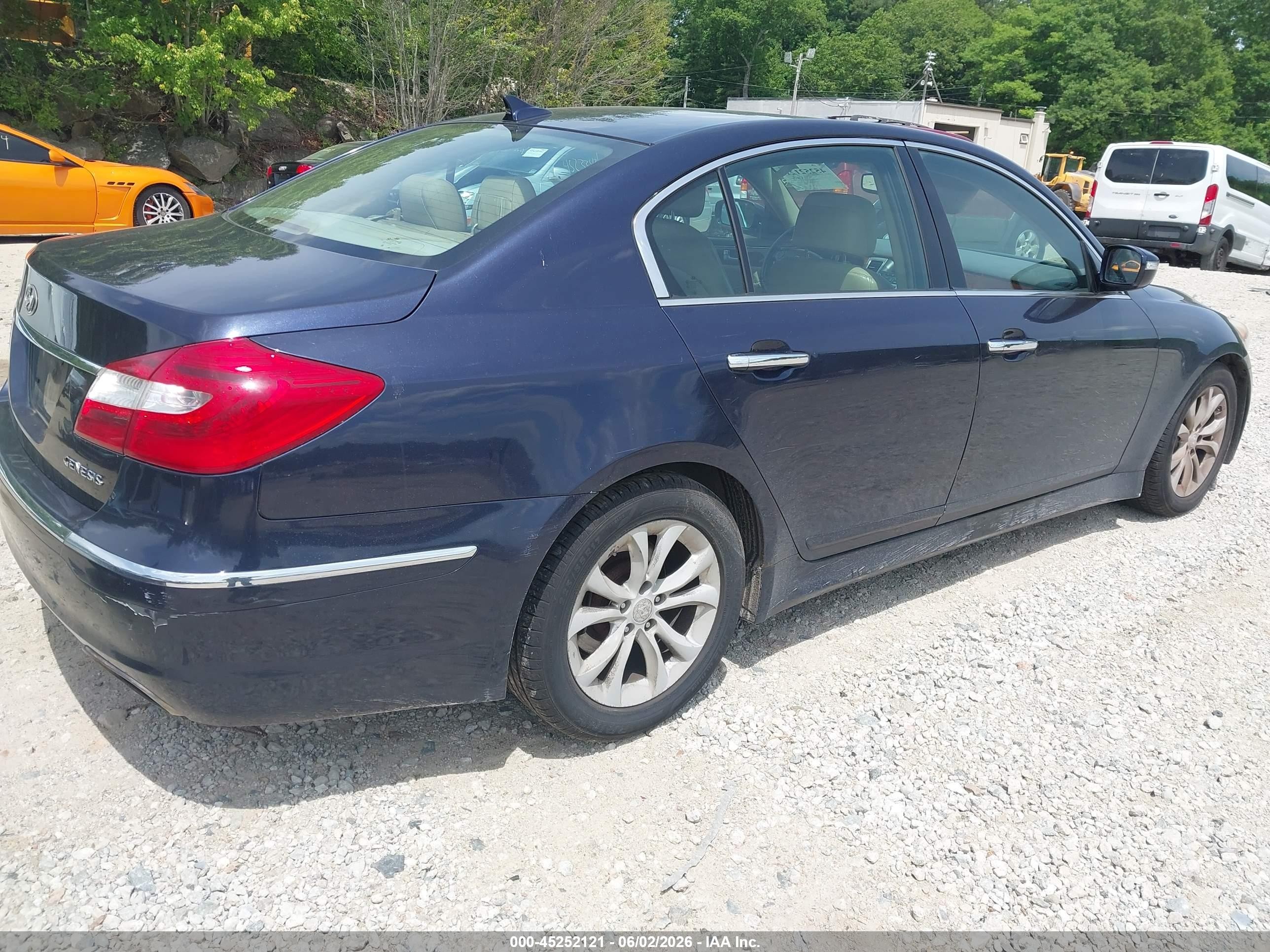 2012 Hyundai Genesis 3.8 Dark Blue vin: KMHGC4DD0CU162987