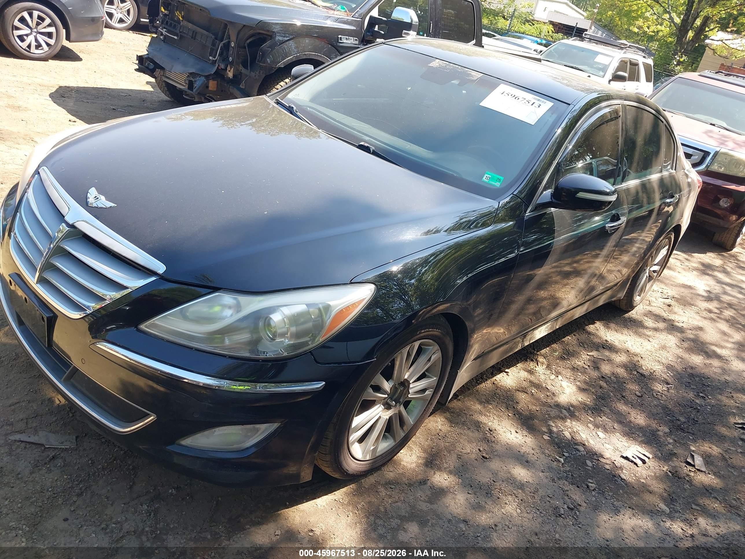 2012 Hyundai Genesis 3.8 Черный vin: KMHGC4DD0CU170684