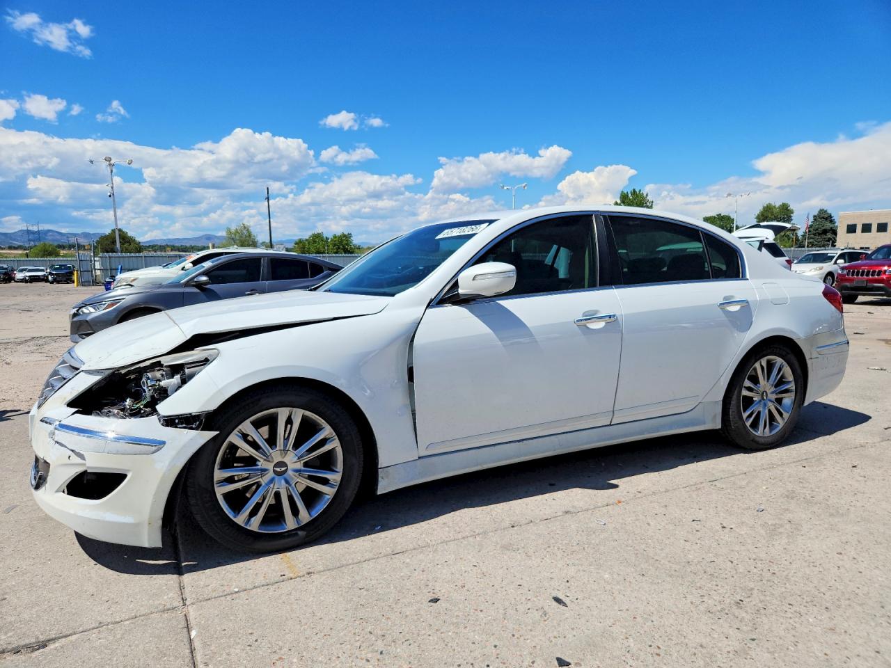 2012 Hyundai Genesis 3.8l White vin: KMHGC4DD0CU177912