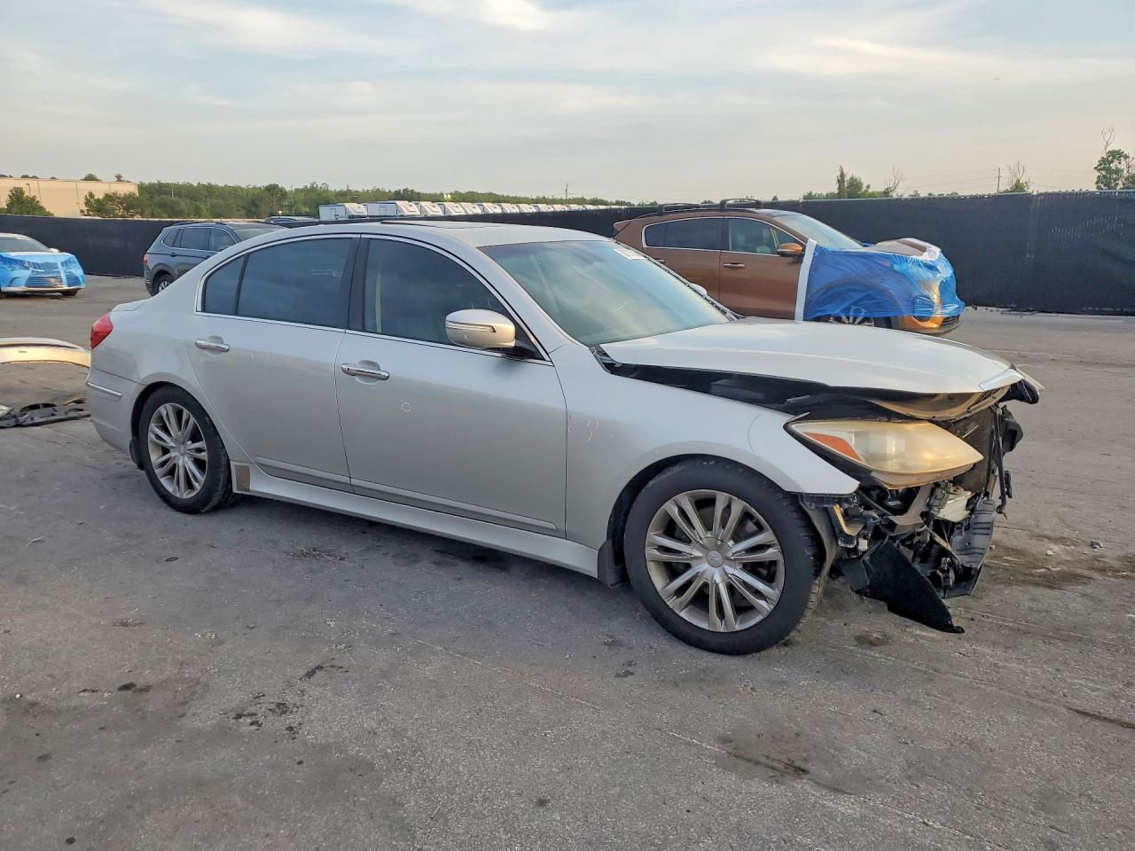 2012 Hyundai Genesis 3.8l Silver vin: KMHGC4DD0CU189946