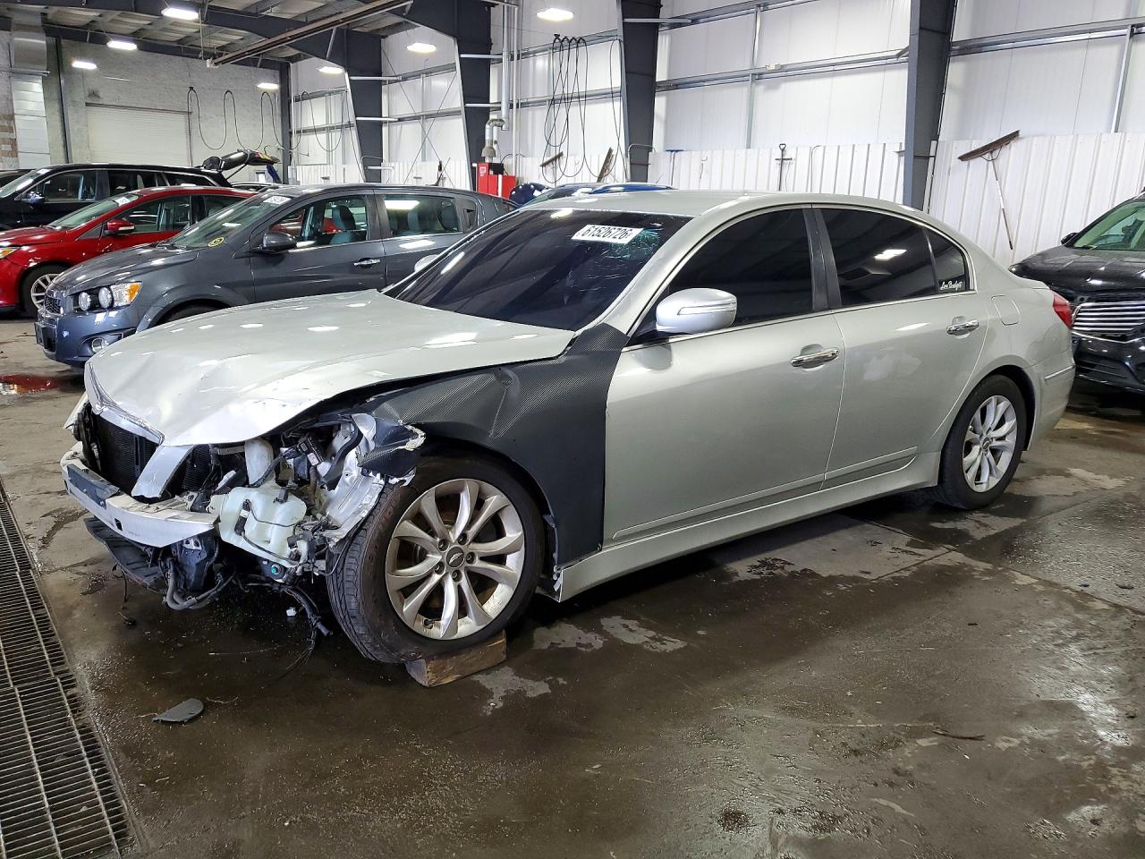 2012 Hyundai Genesis 3.8l Silver vin: KMHGC4DD0CU191261