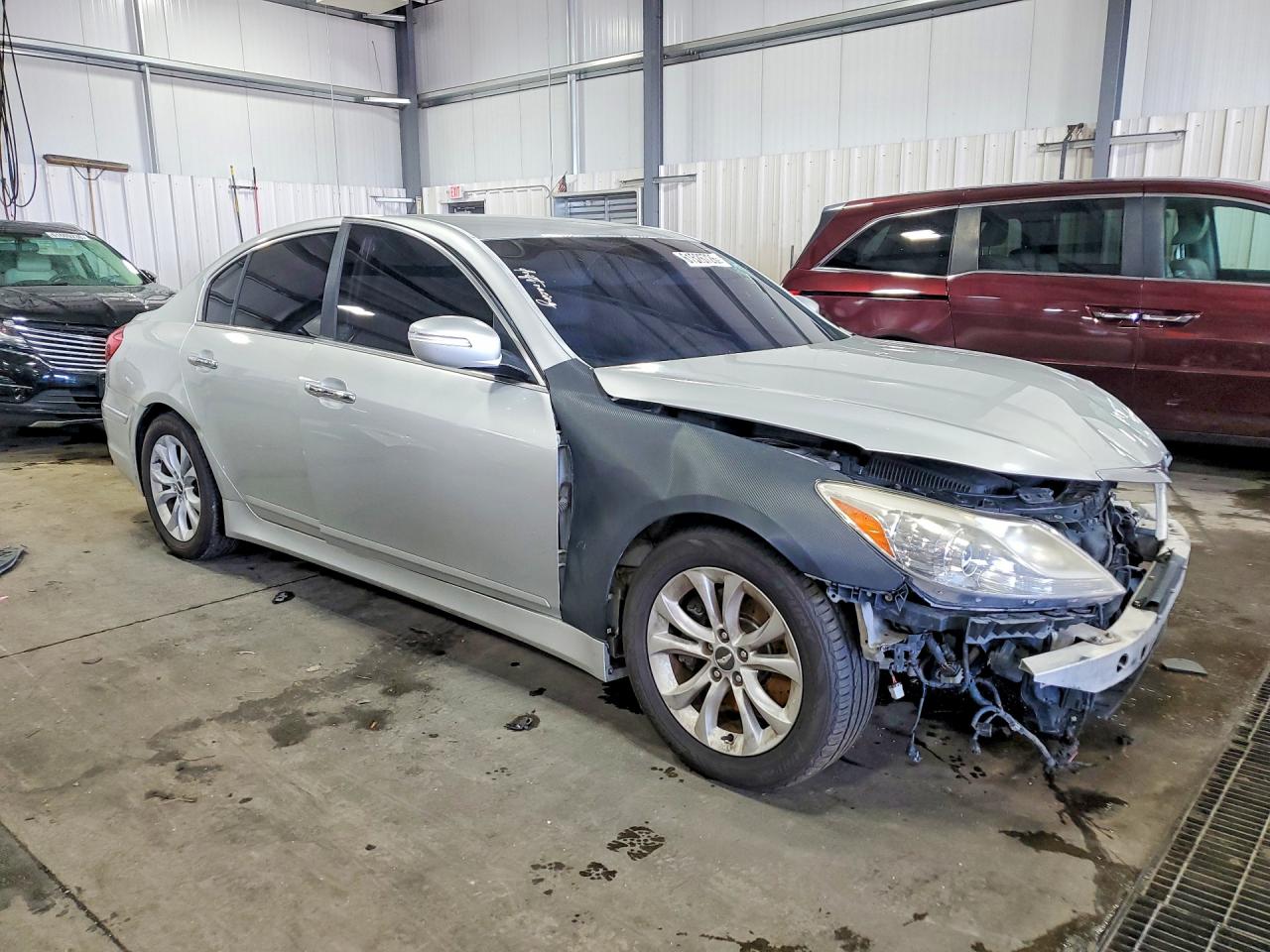 2012 Hyundai Genesis 3.8l Silver vin: KMHGC4DD0CU191261