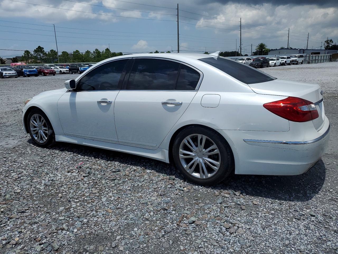 2012 Hyundai Genesis 3.8l White vin: KMHGC4DD0CU196721