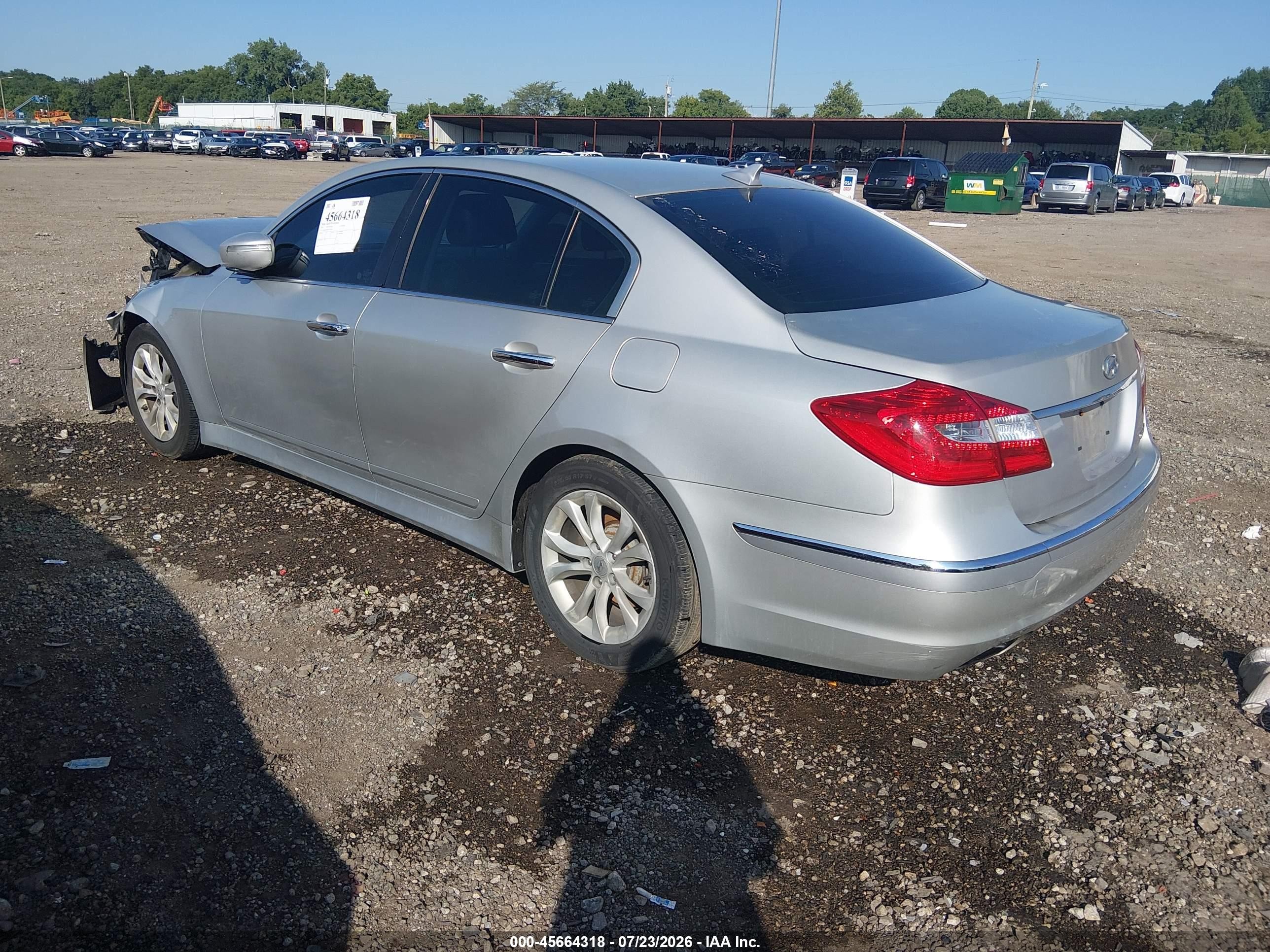 2012 Hyundai Genesis 3.8 Silver vin: KMHGC4DD0CU198033