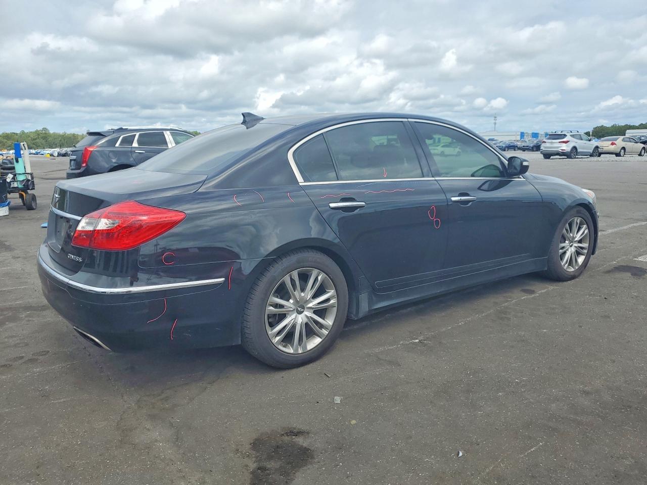 2012 Hyundai Genesis 3.8l Black vin: KMHGC4DD0CU211069