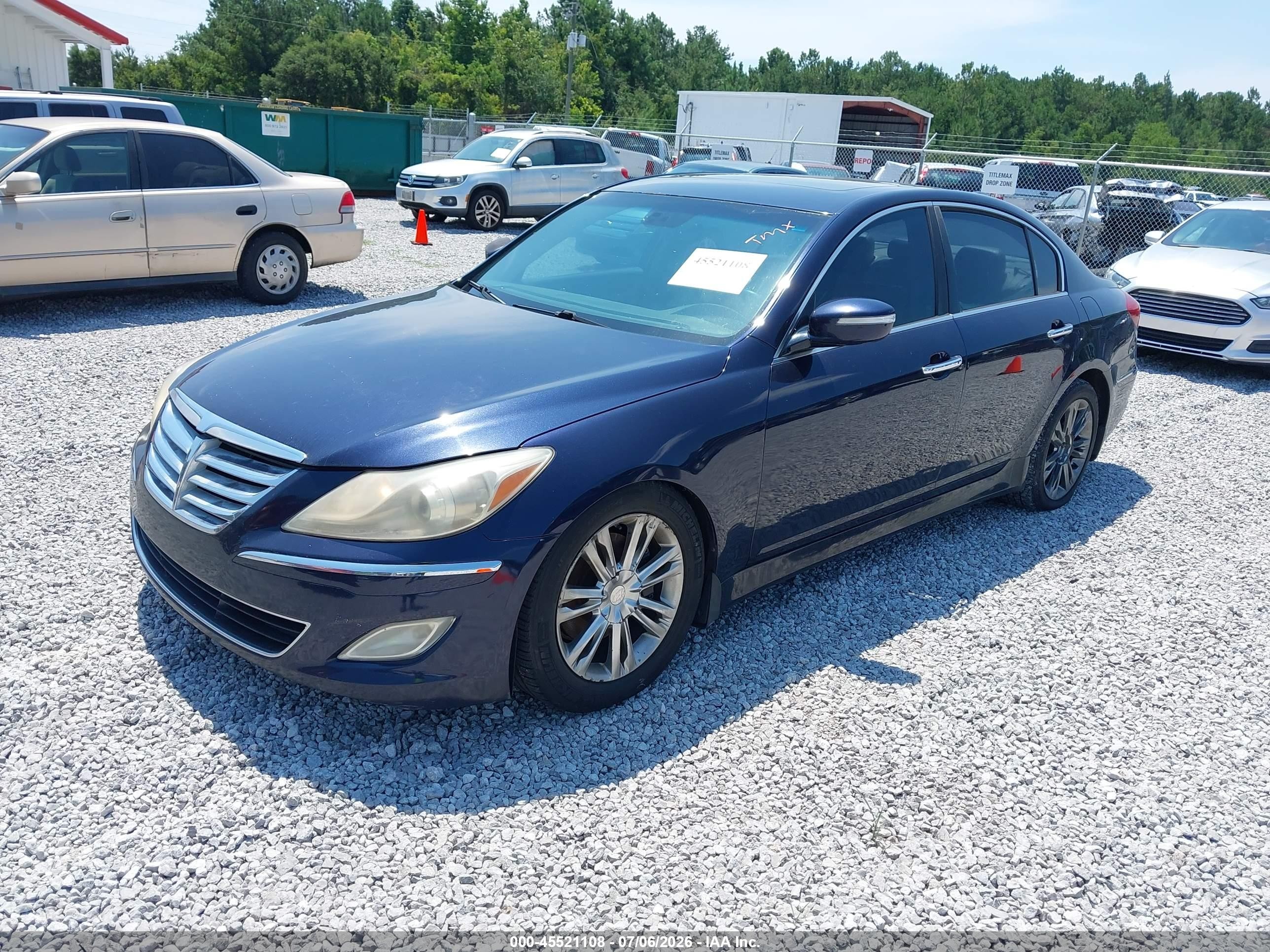 2013 Hyundai Genesis 3.8 Синий vin: KMHGC4DD0DU223062