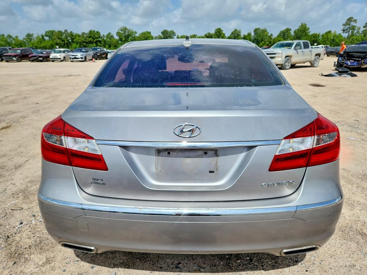 2013 Hyundai Genesis 3.8l Silver vin: KMHGC4DD0DU248401
