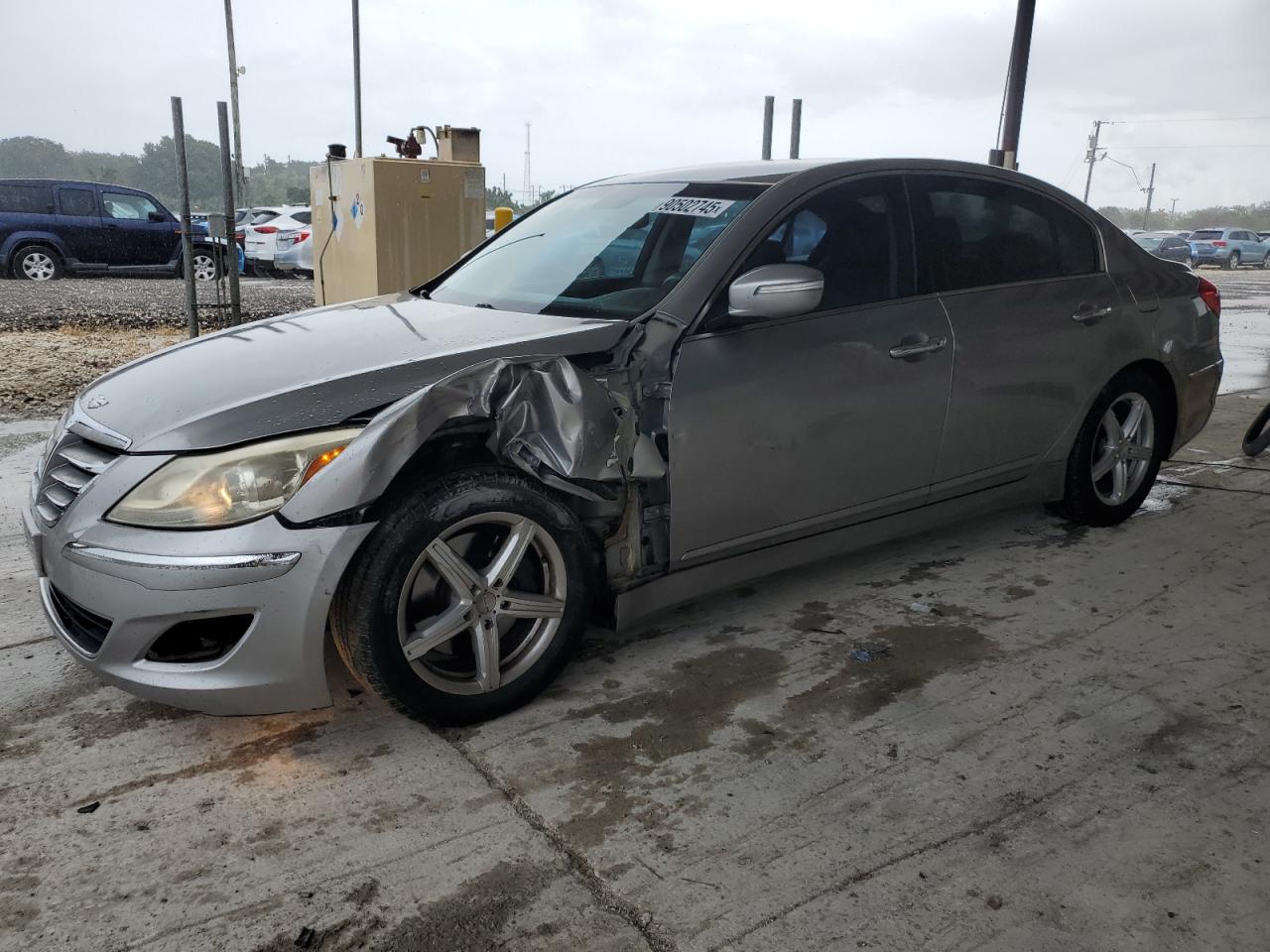 2012 Hyundai Genesis 3.8l Silver vin: KMHGC4DD1CU153442