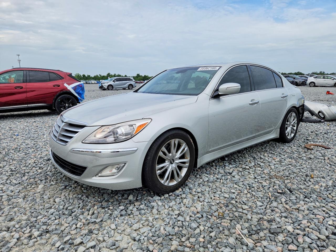 2012 Hyundai Genesis 3.8l Серебряный vin: KMHGC4DD1CU158253