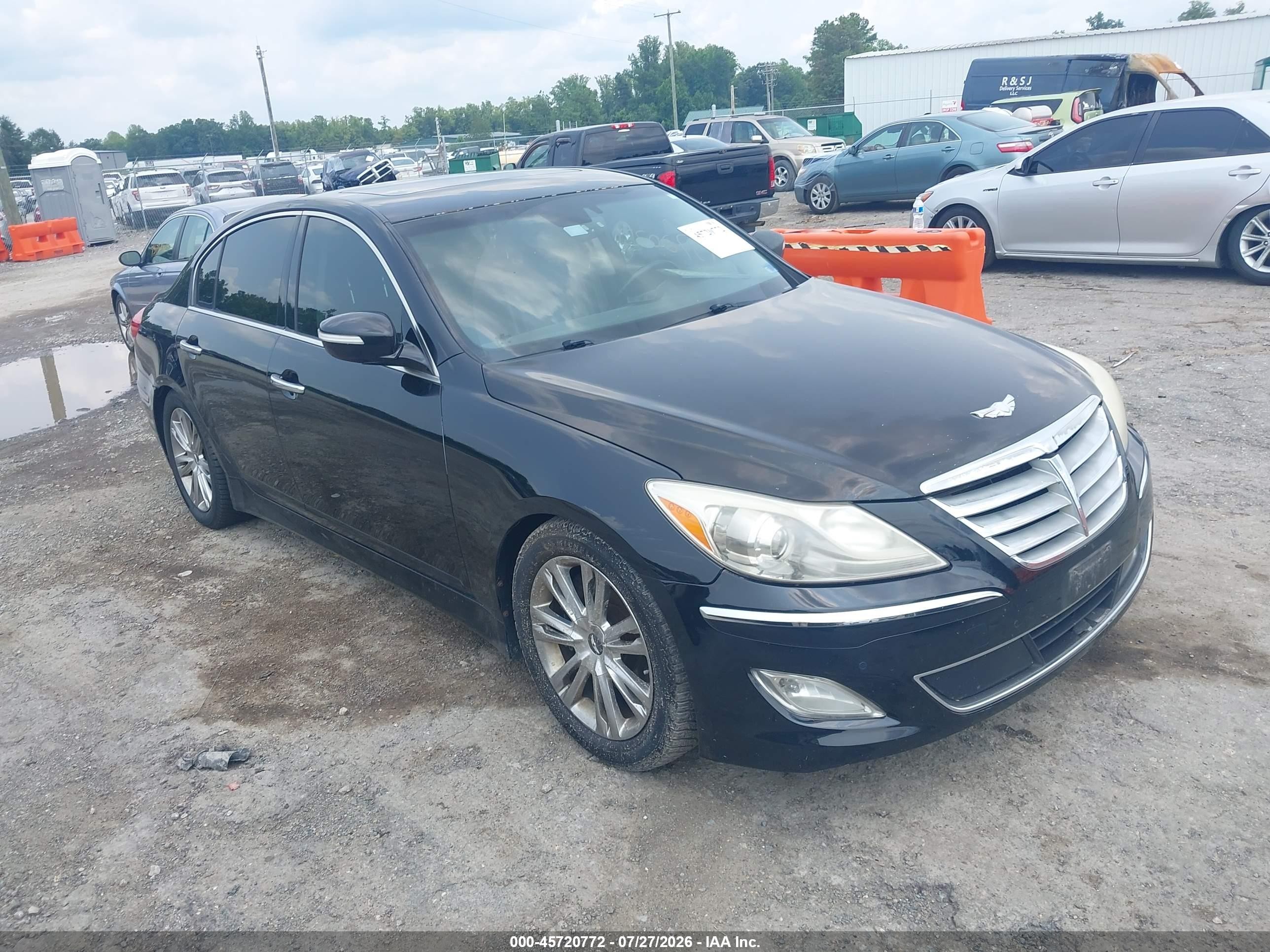 2012 Hyundai Genesis 3.8 Black vin: KMHGC4DD1CU194427