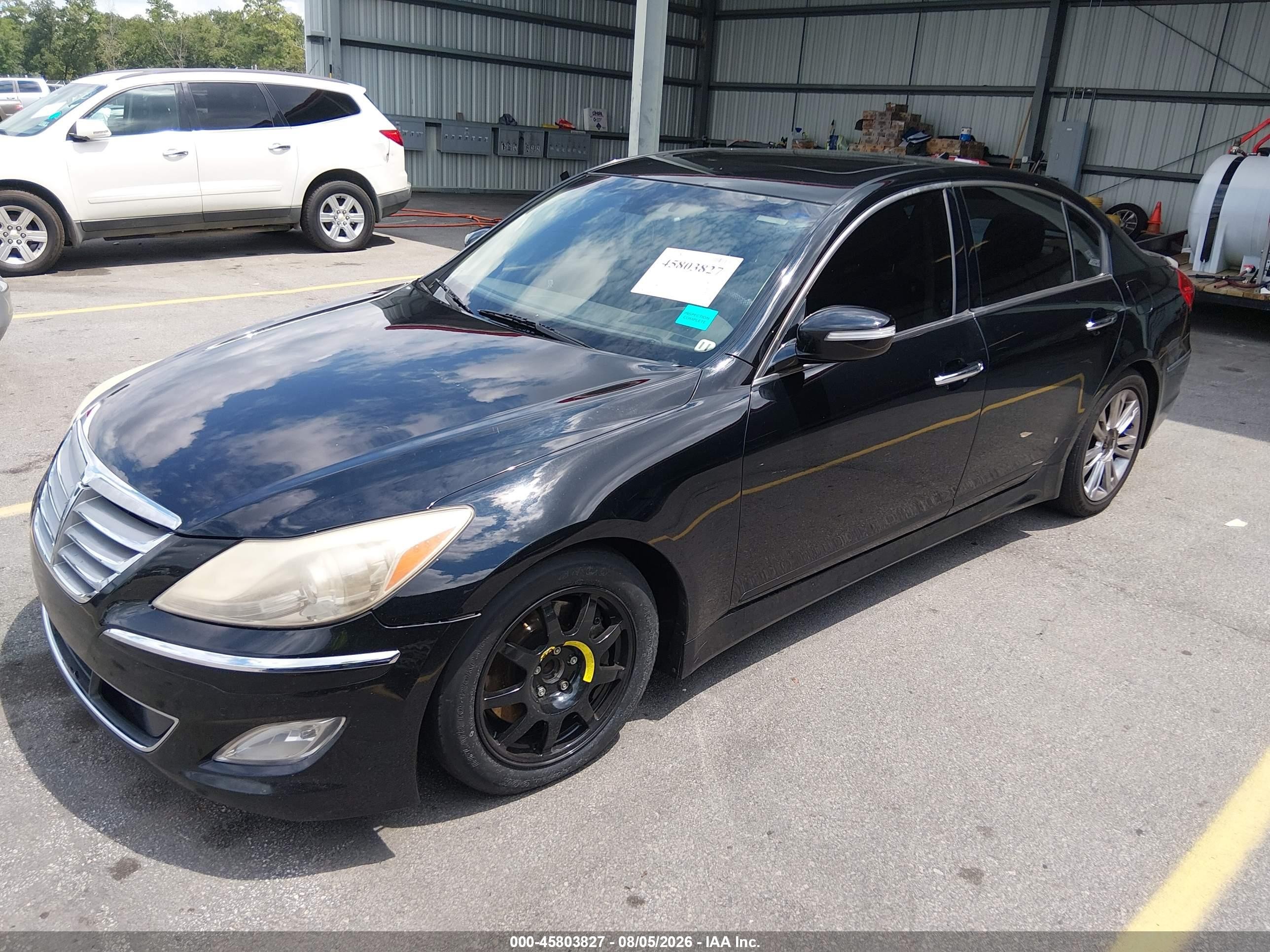 2012 Hyundai Genesis 3.8 Black vin: KMHGC4DD1CU204101