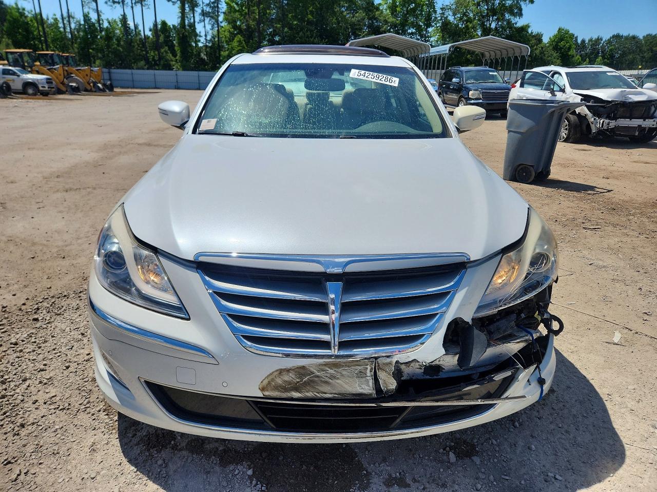 2012 Hyundai Genesis 3.8l White vin: KMHGC4DD1CU211713