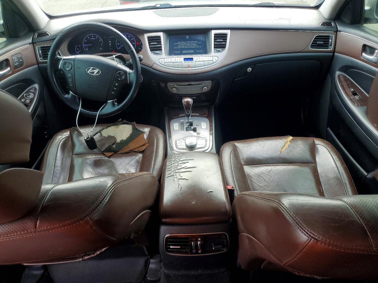 2013 Hyundai Genesis 3.8l Silver vin: KMHGC4DD1DU224740