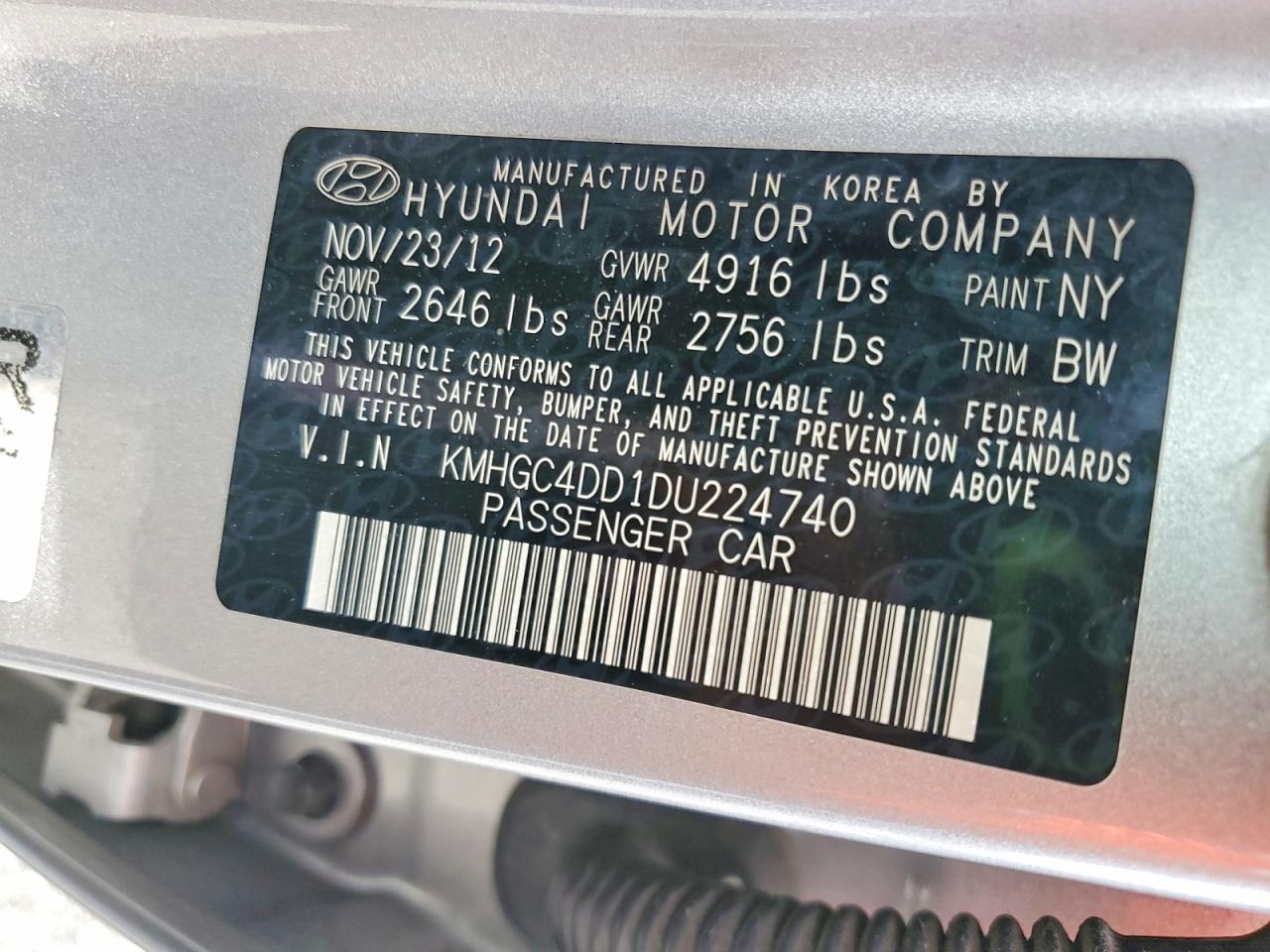 2013 Hyundai Genesis 3.8l Silver vin: KMHGC4DD1DU224740