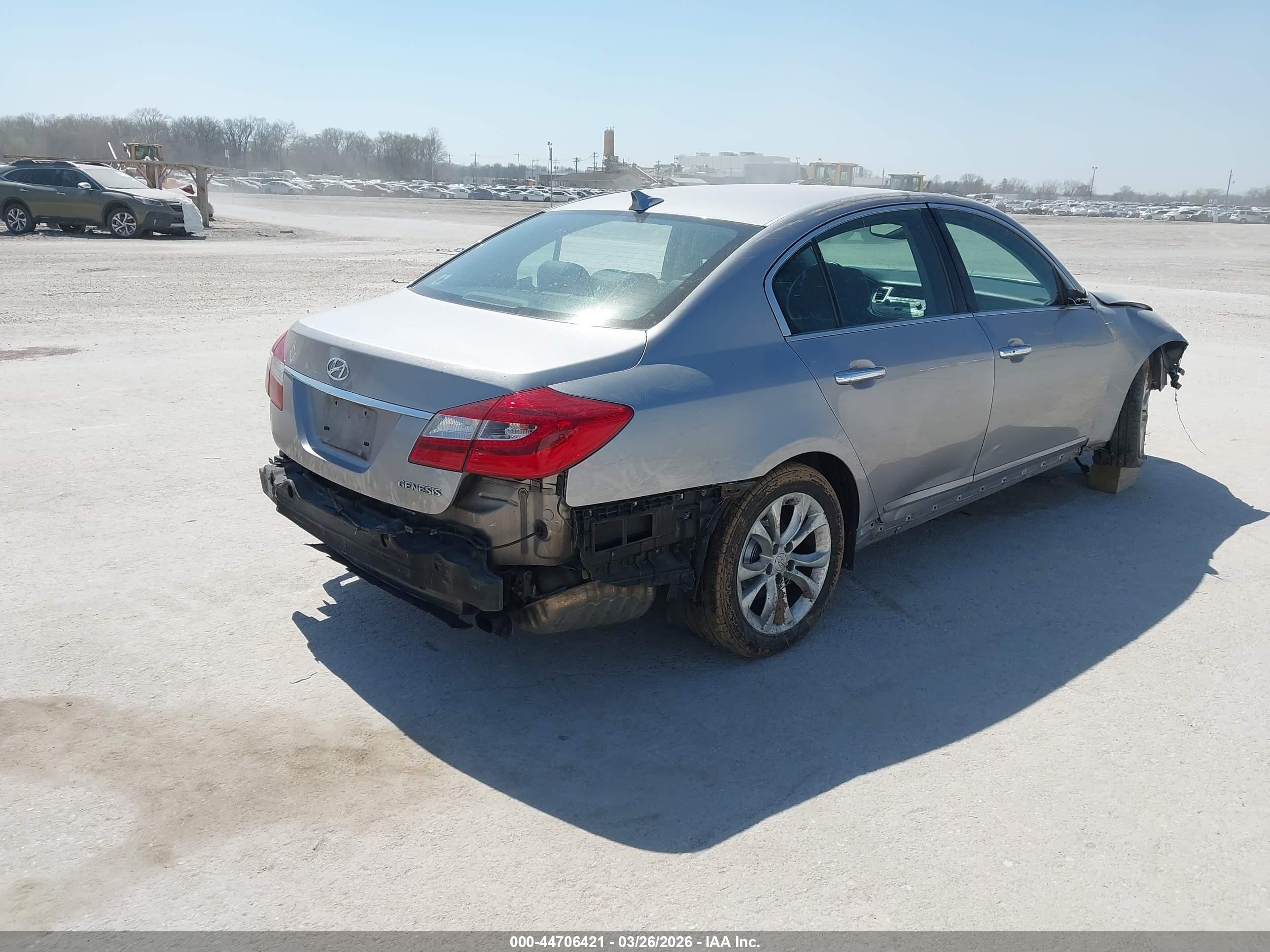 2013 Hyundai Genesis 3.8 Gray vin: KMHGC4DD1DU242610