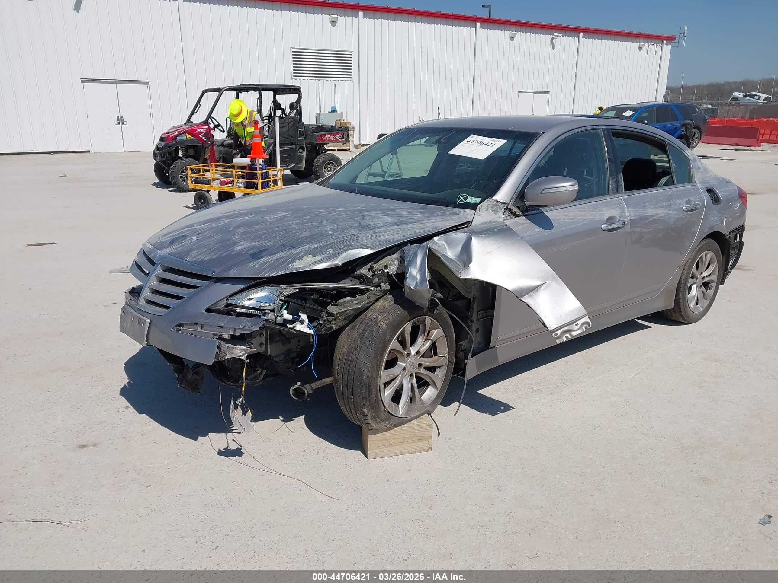 2013 Hyundai Genesis 3.8 Gray vin: KMHGC4DD1DU242610
