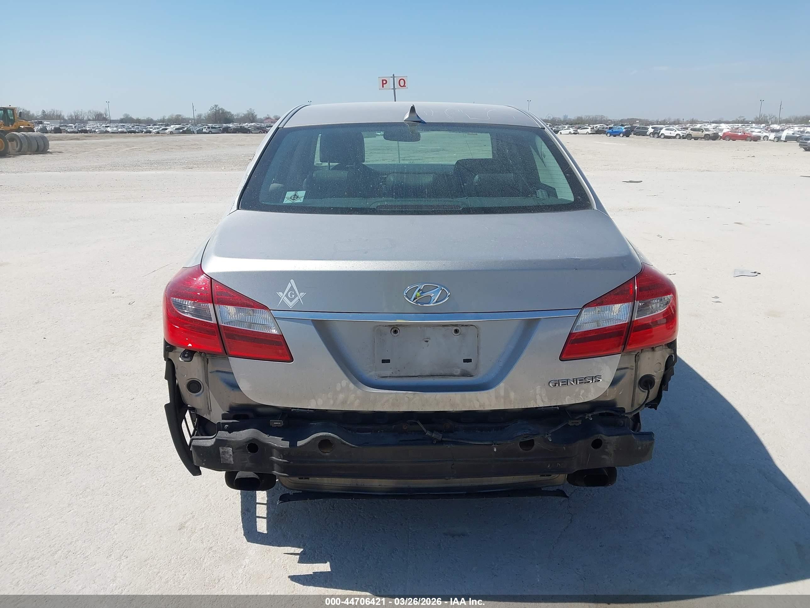 2013 Hyundai Genesis 3.8 Gray vin: KMHGC4DD1DU242610