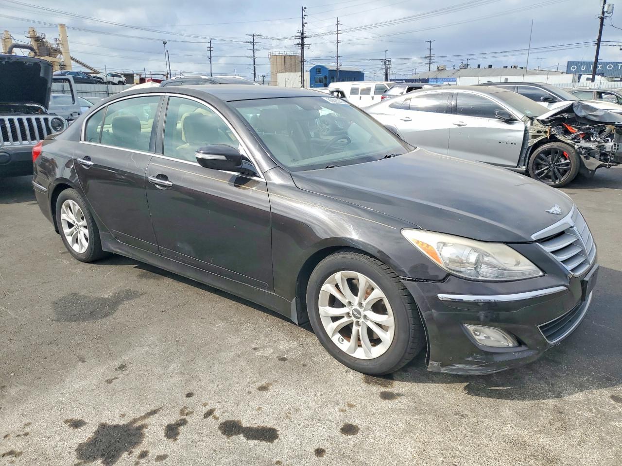 2013 Hyundai Genesis 3.8l Black vin: KMHGC4DD1DU246169