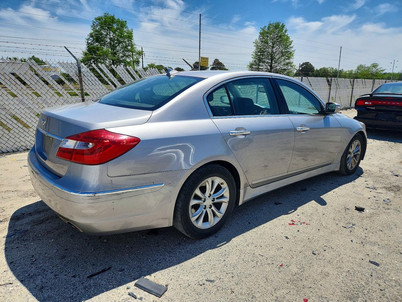 2012 Hyundai Genesis 3.8l Silver vin: KMHGC4DD2CU152249