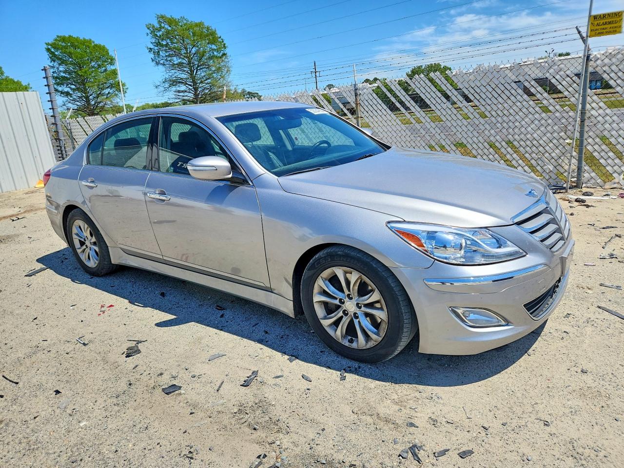 2012 Hyundai Genesis 3.8l Silver vin: KMHGC4DD2CU152249