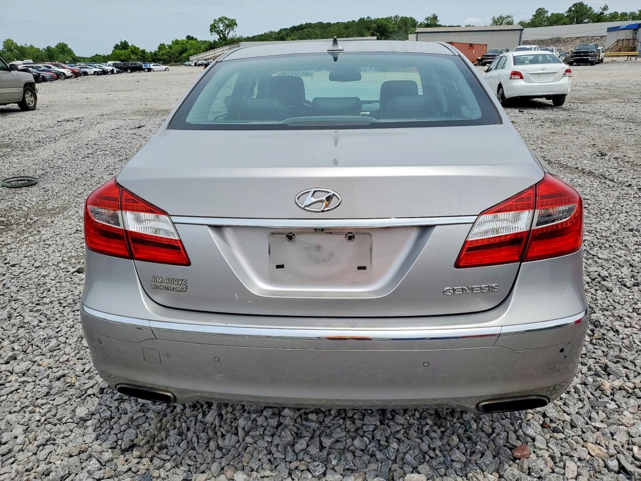 2013 Hyundai Genesis 3.8l Silver vin: KMHGC4DD2DU224746