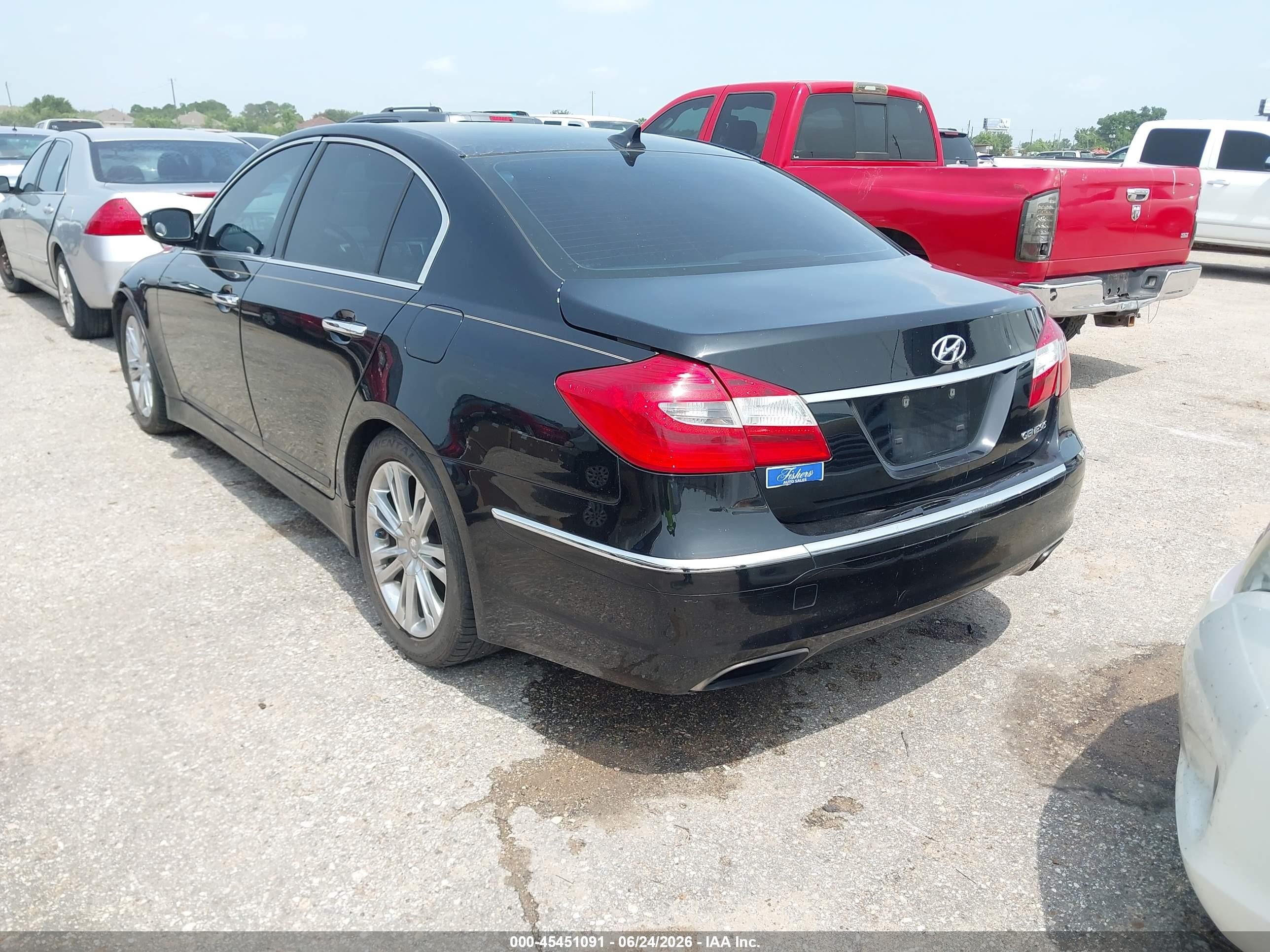 2013 Hyundai Genesis 3.8 Черный vin: KMHGC4DD2DU229414