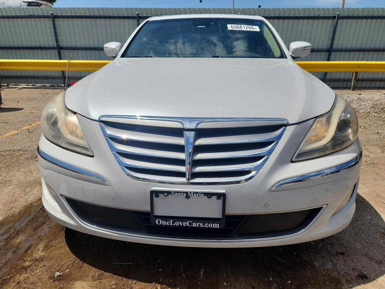 2013 Hyundai Genesis 3.8l White vin: KMHGC4DD2DU240123