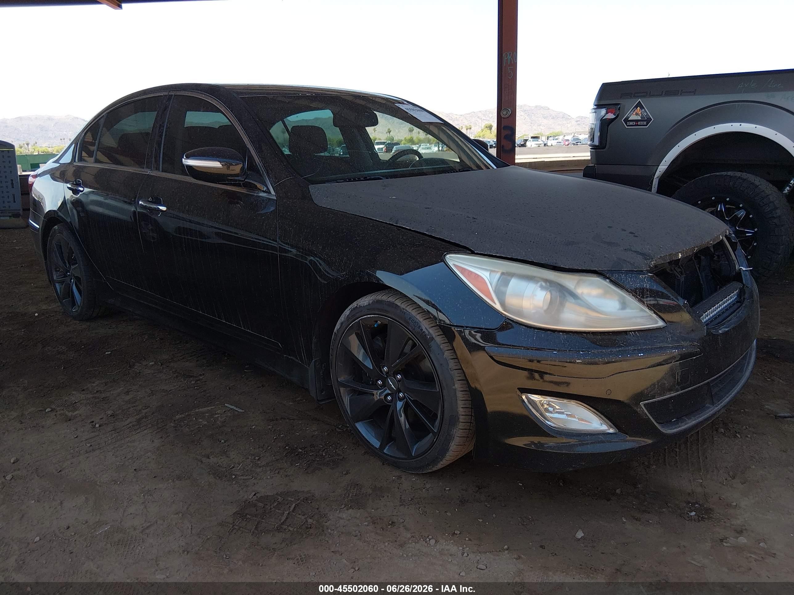 2013 Hyundai Genesis 3.8 Черный vin: KMHGC4DD2DU242163