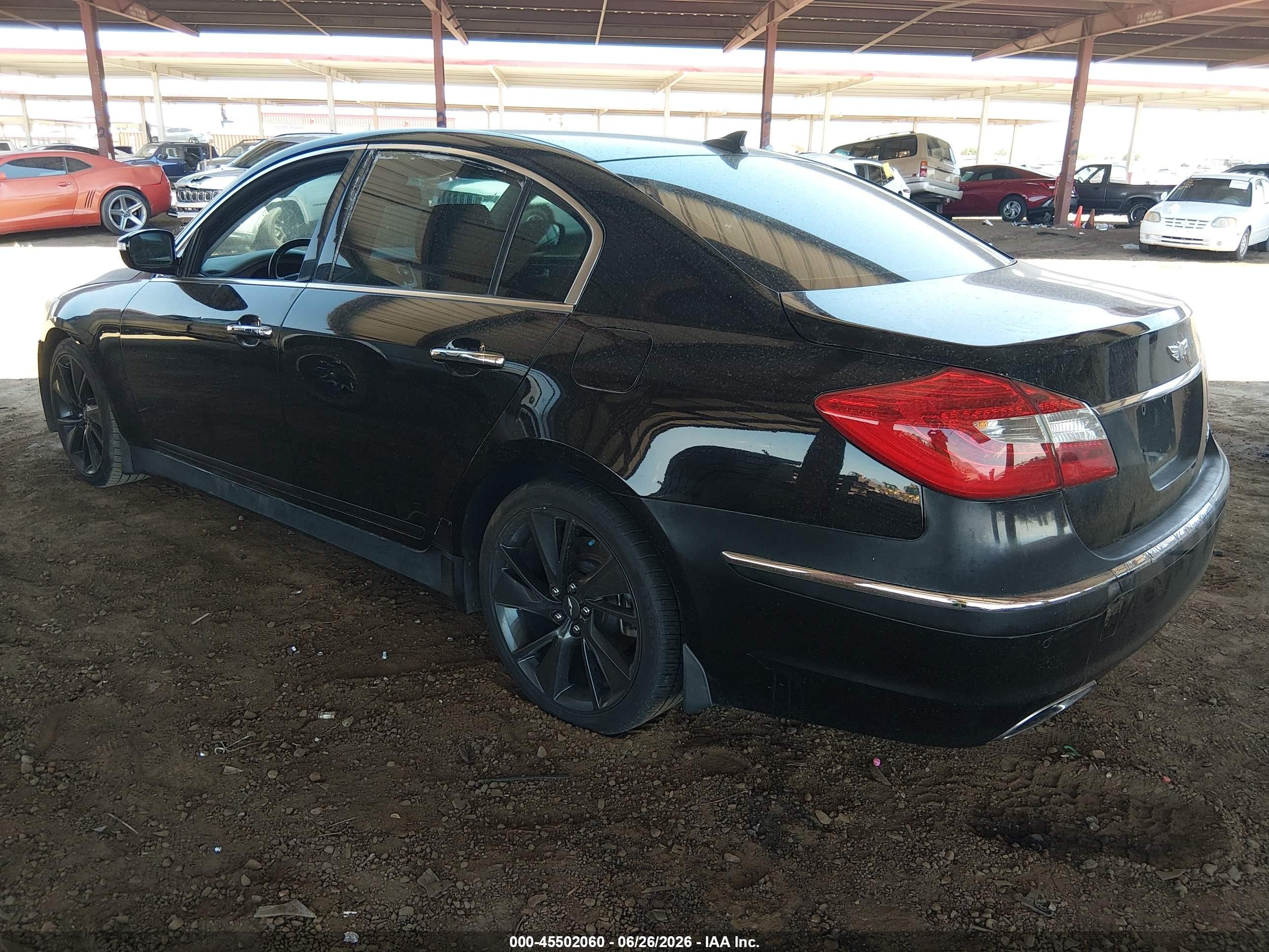 2013 Hyundai Genesis 3.8 Черный vin: KMHGC4DD2DU242163