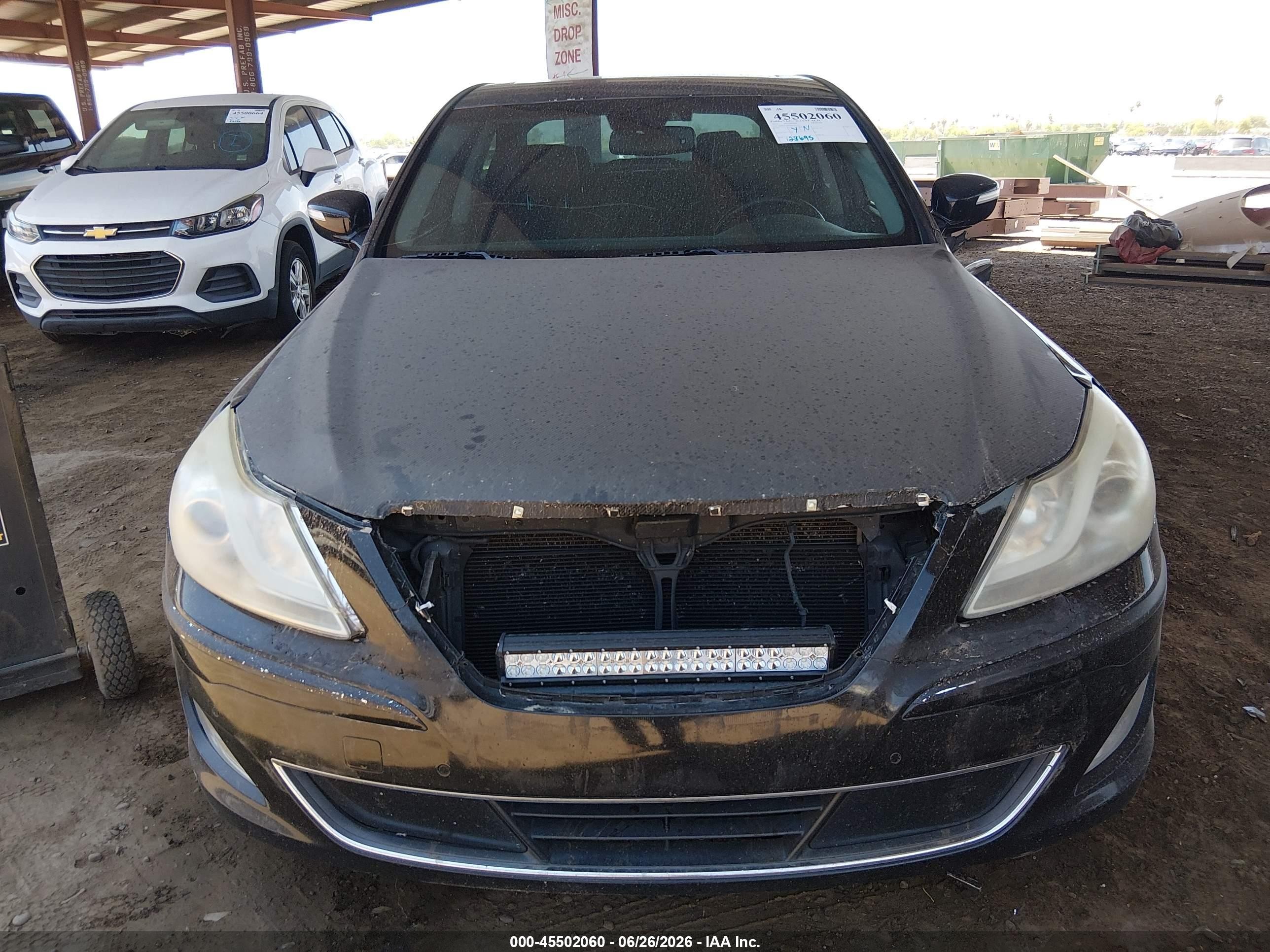 2013 Hyundai Genesis 3.8 Черный vin: KMHGC4DD2DU242163