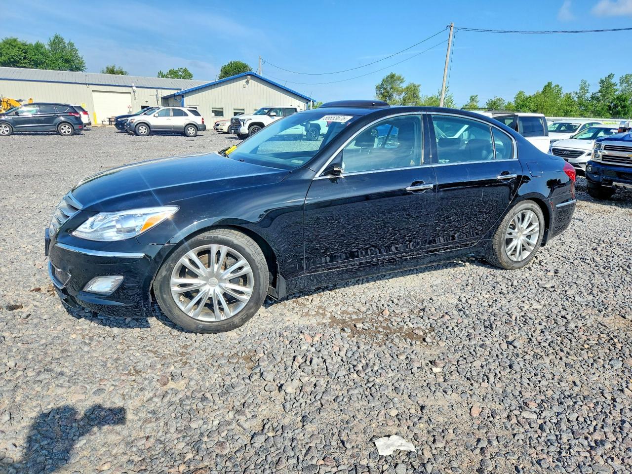 2013 Hyundai Genesis 3.8l Black vin: KMHGC4DD2DU247640