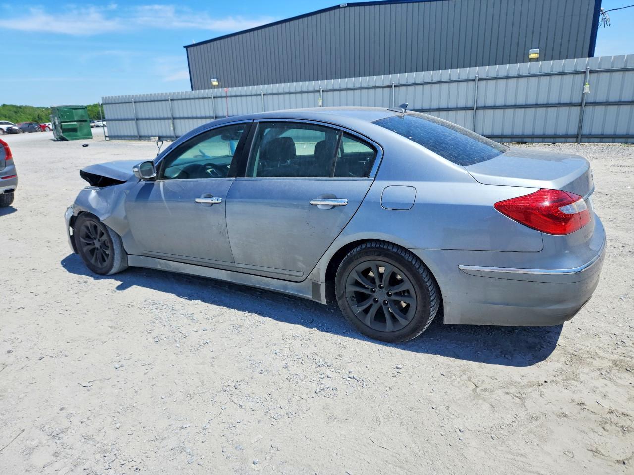 2013 Hyundai Genesis 3.8l Silver vin: KMHGC4DD2DU255074